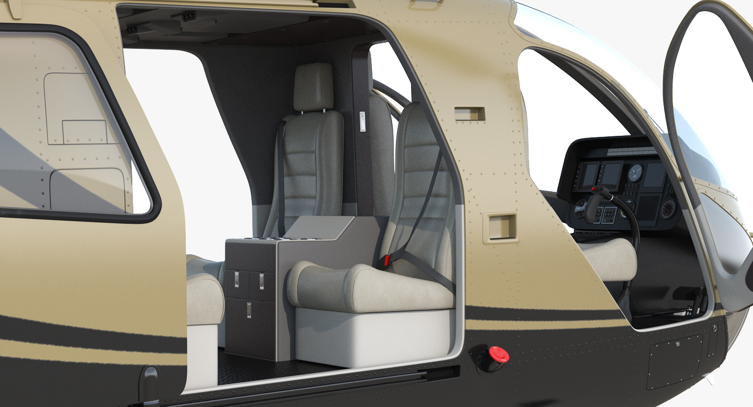 3D Light Private Jet Helicopter MD 902 Explorer Rigged