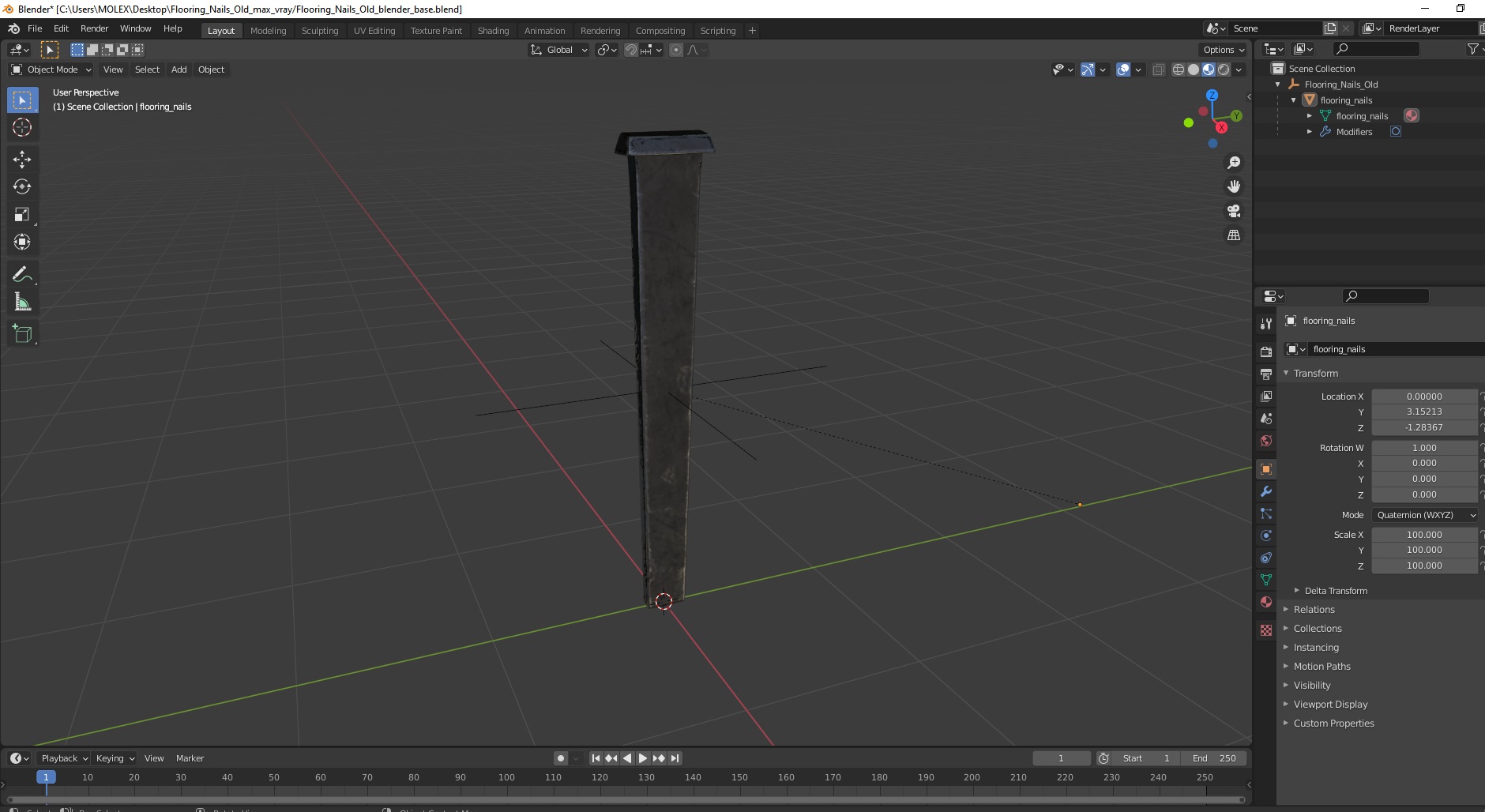 3D Flooring Nails Old model