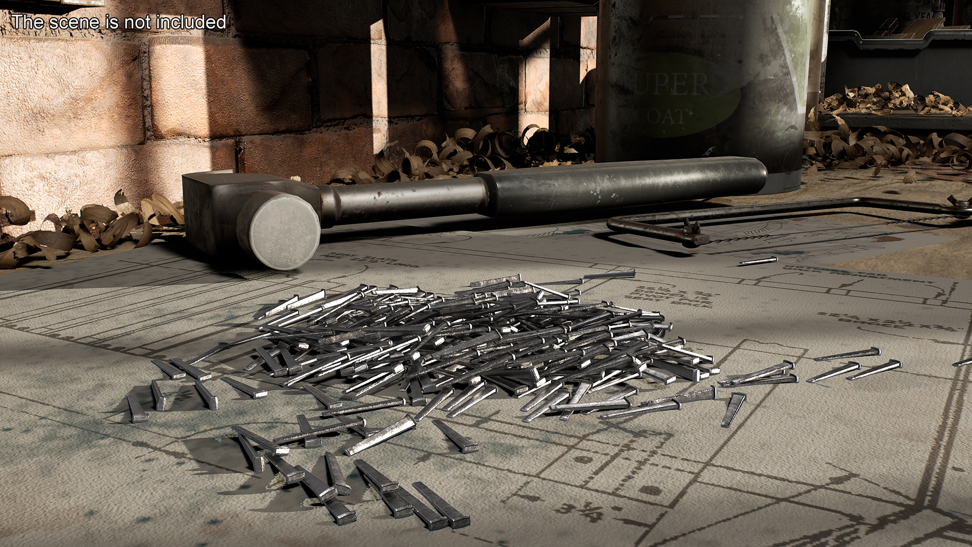 3D Flooring Nails Old model