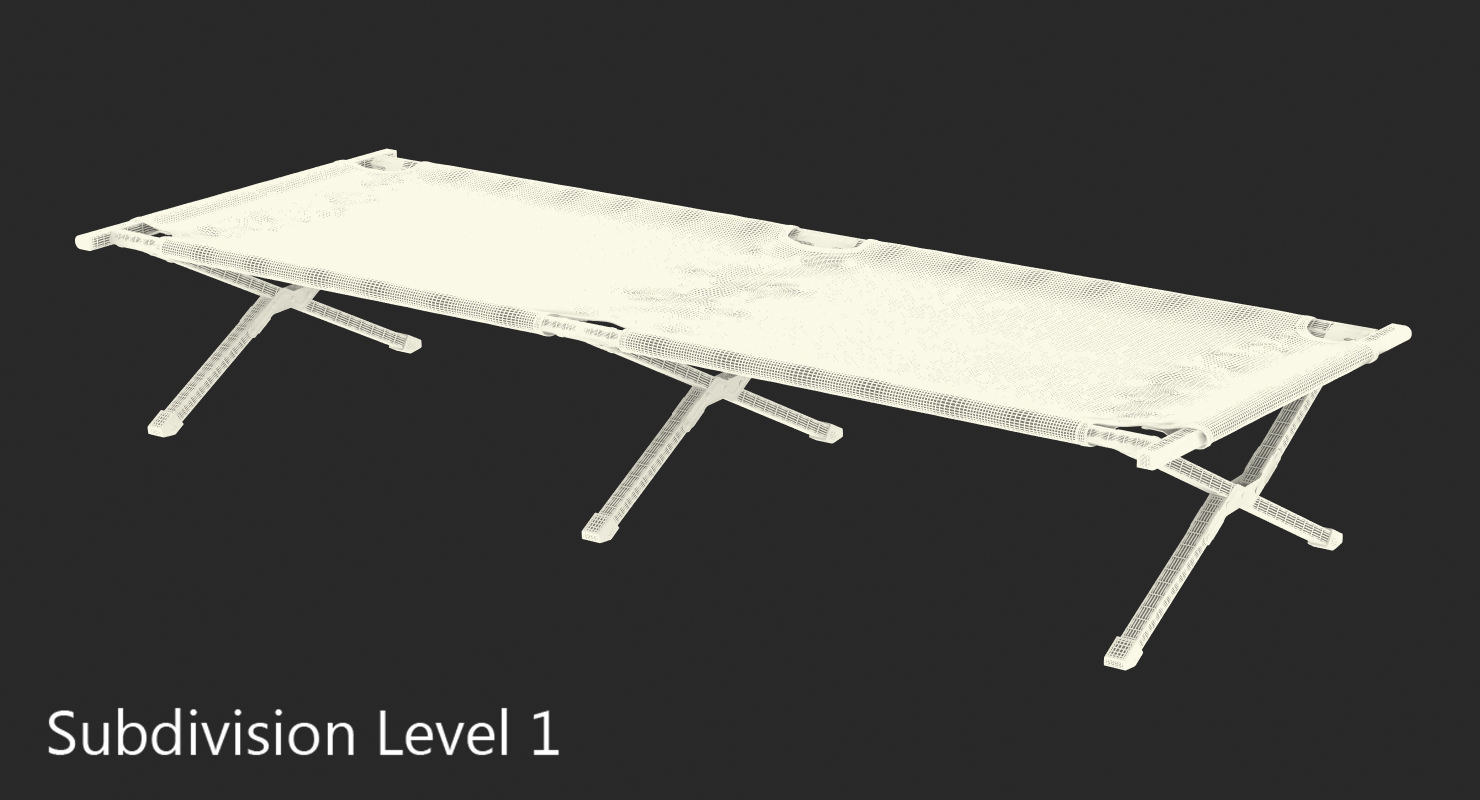 Camping Folding Bed 3D model