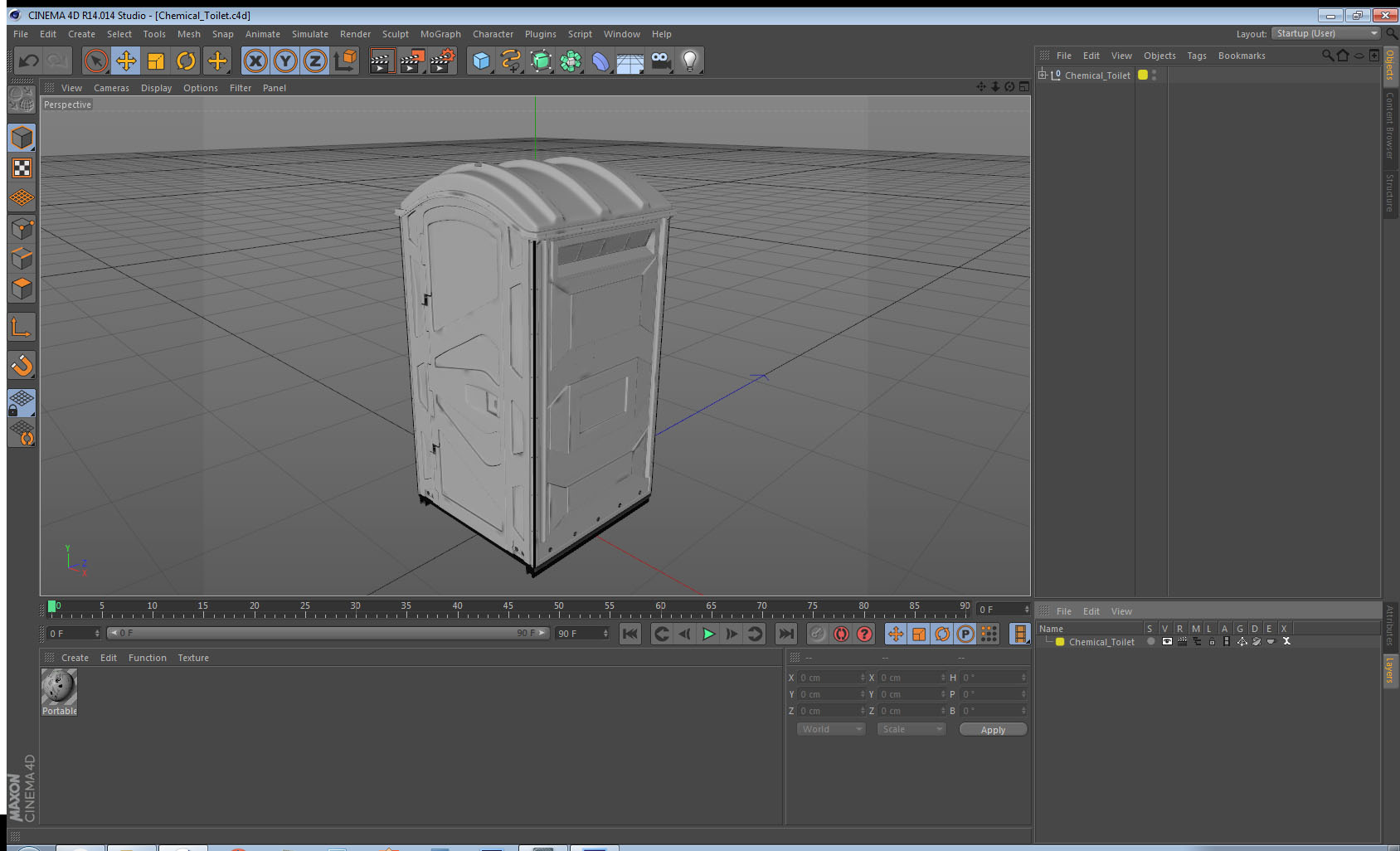 3D model Chemical Toilet