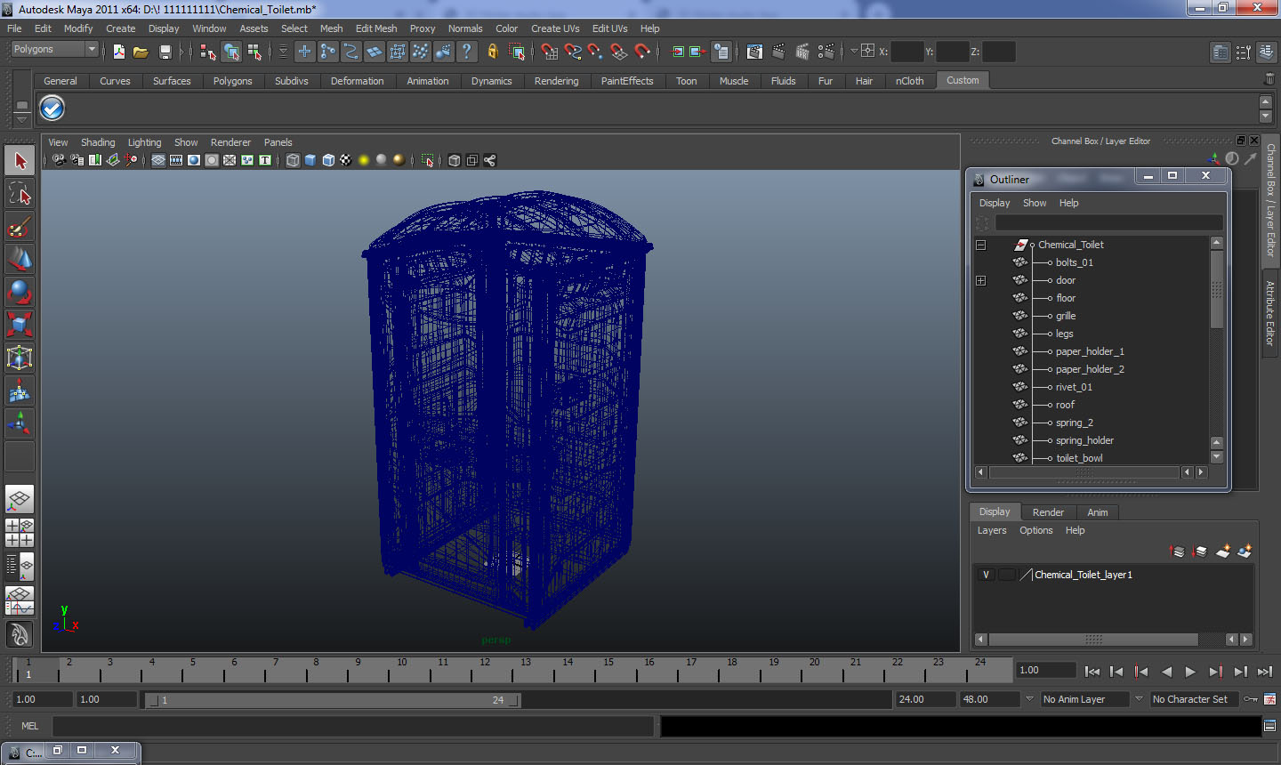 3D model Chemical Toilet
