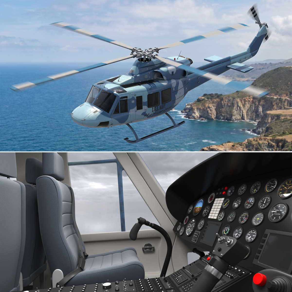 Bell 412 IRI Navy Helicopter