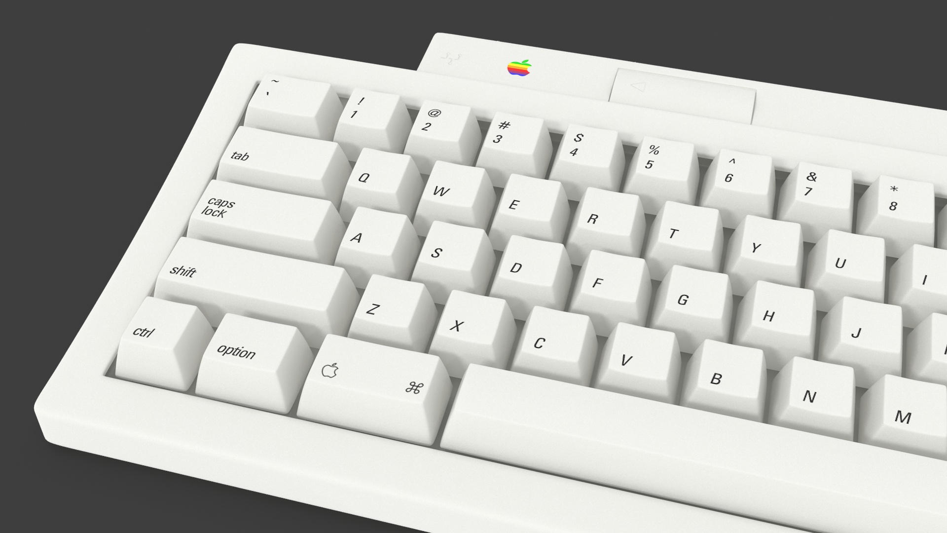 Vintage Apple Keyboard II and Mouse Set 3D model