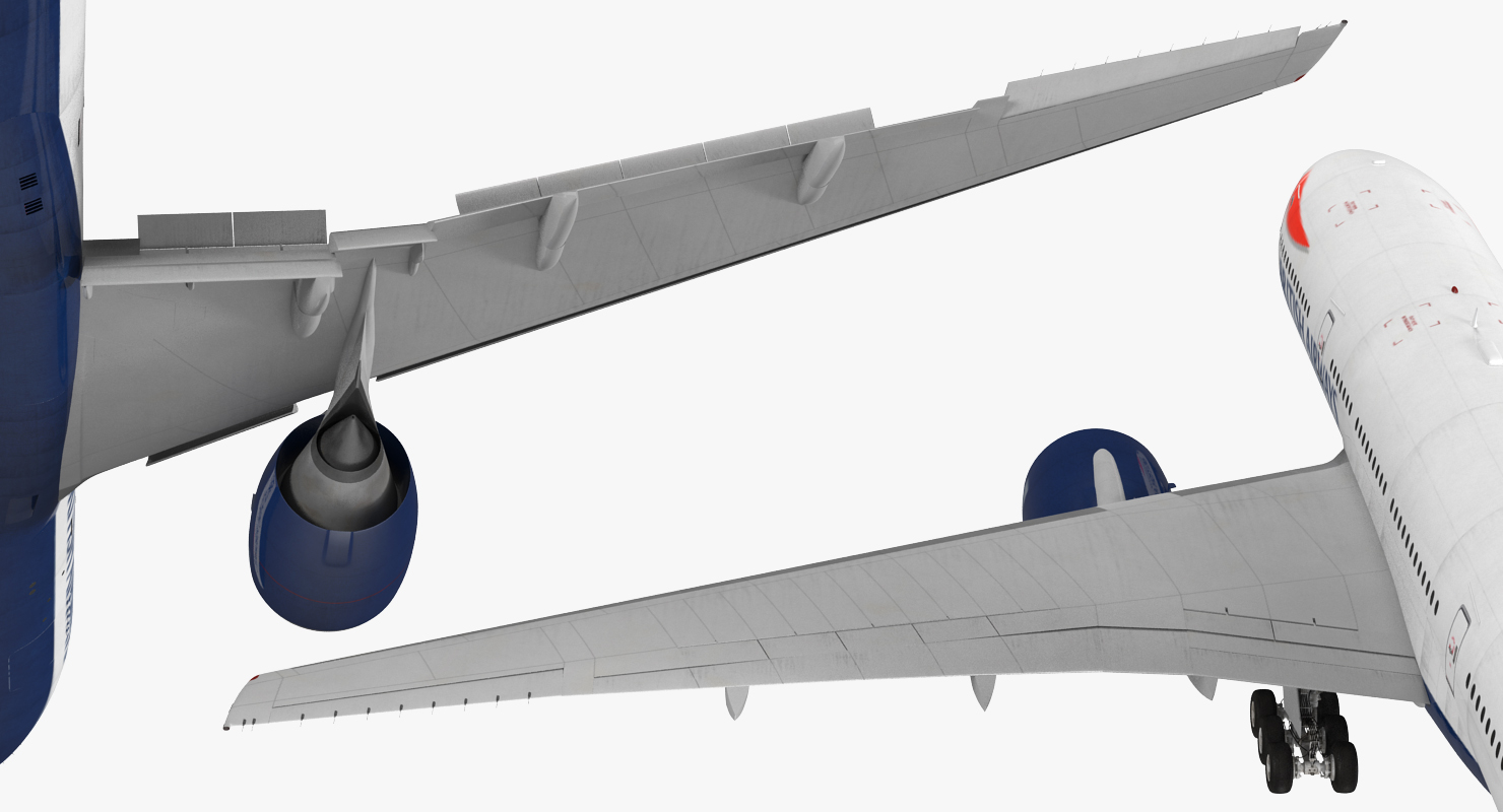 Boeing 777 200 British Airways Rigged 3D
