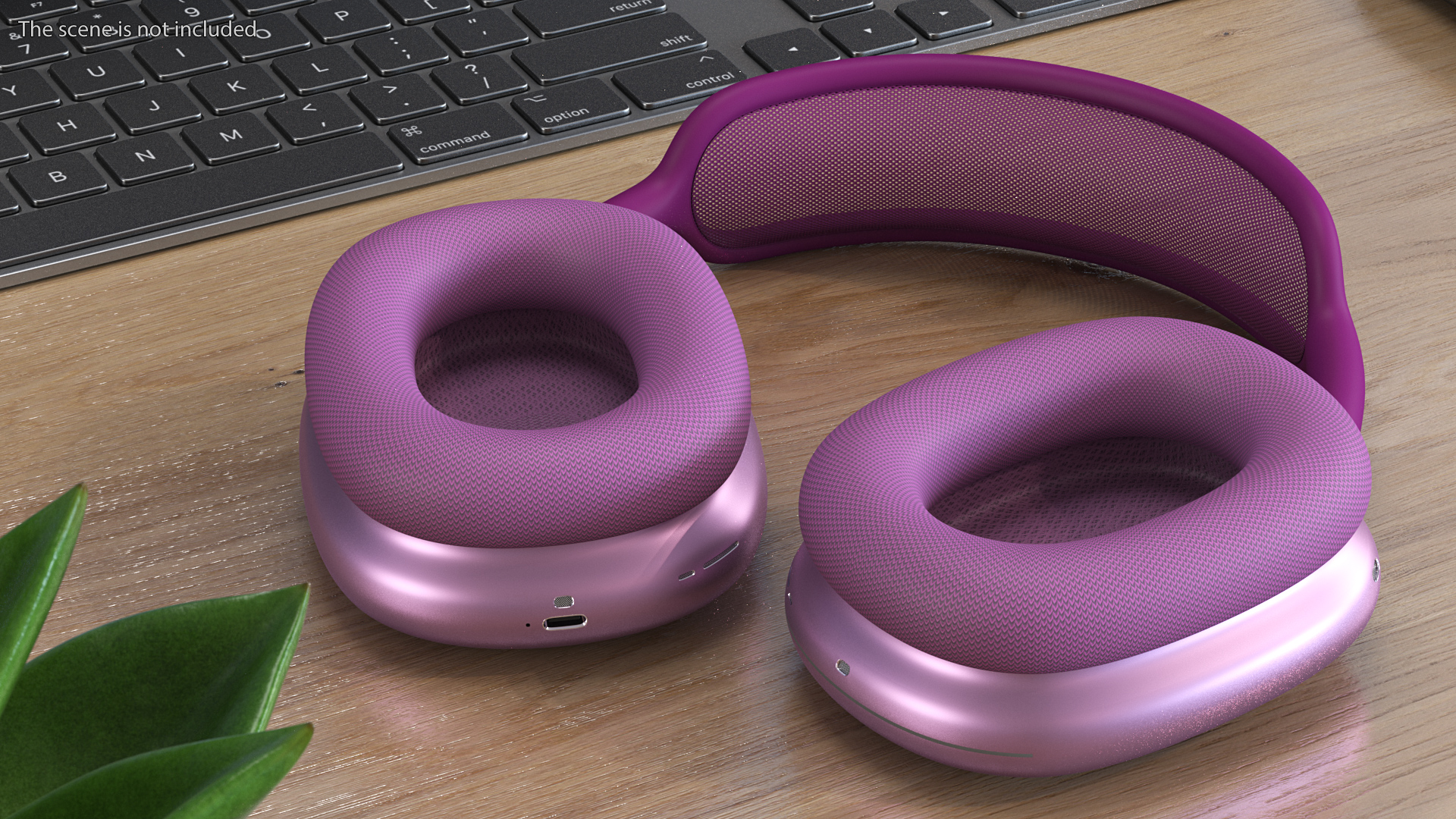 Headphones with Case Purple 3D