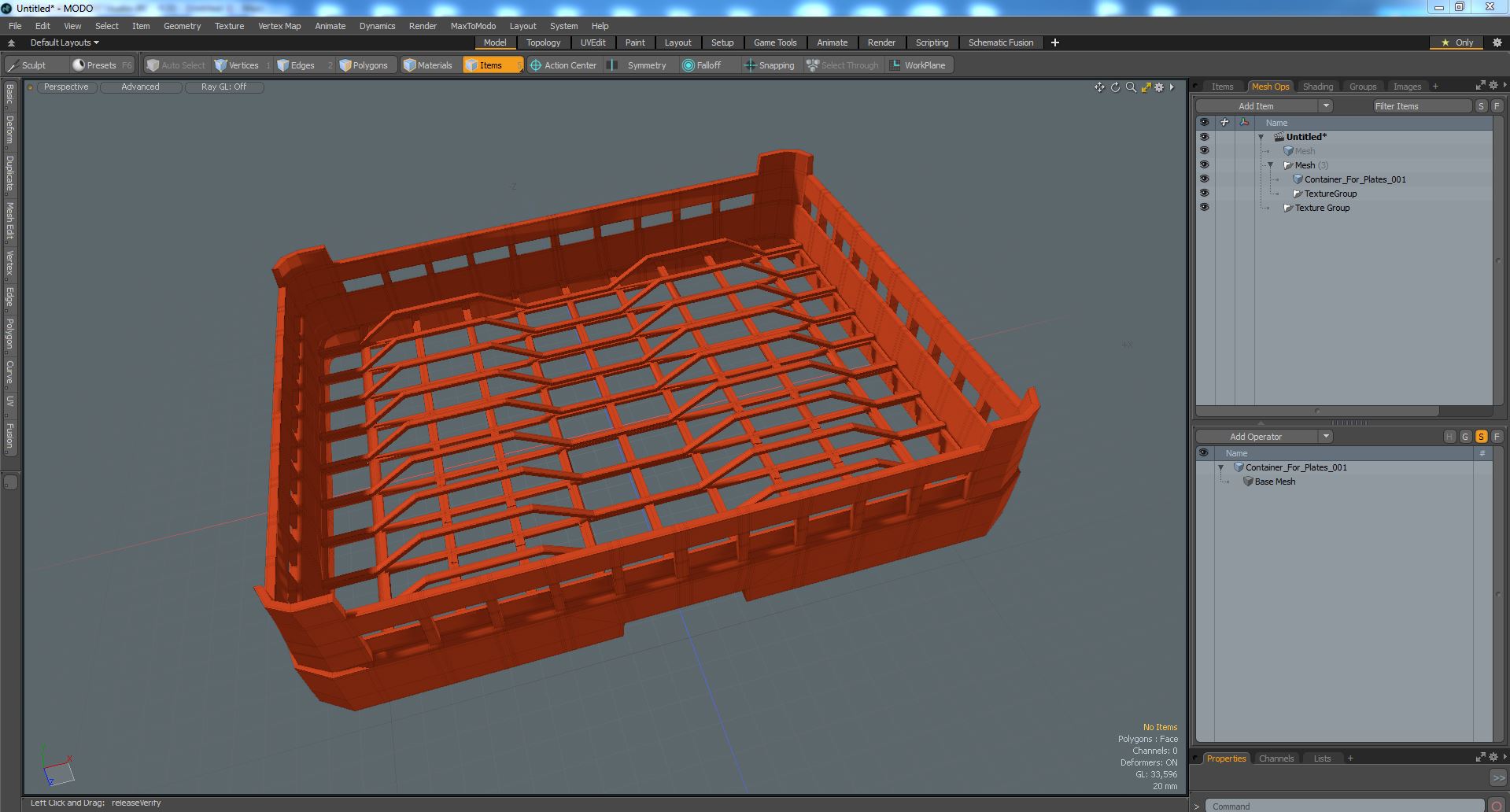 3D model Container For Plates