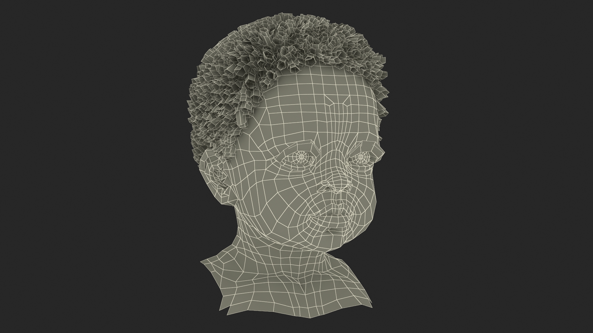 3D model Dark Skinned Toddler Head