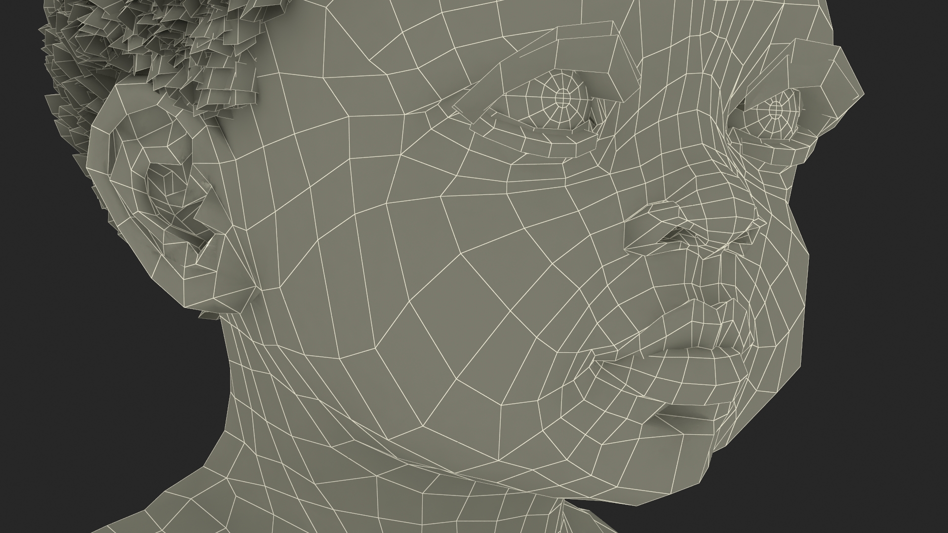 3D model Dark Skinned Toddler Head