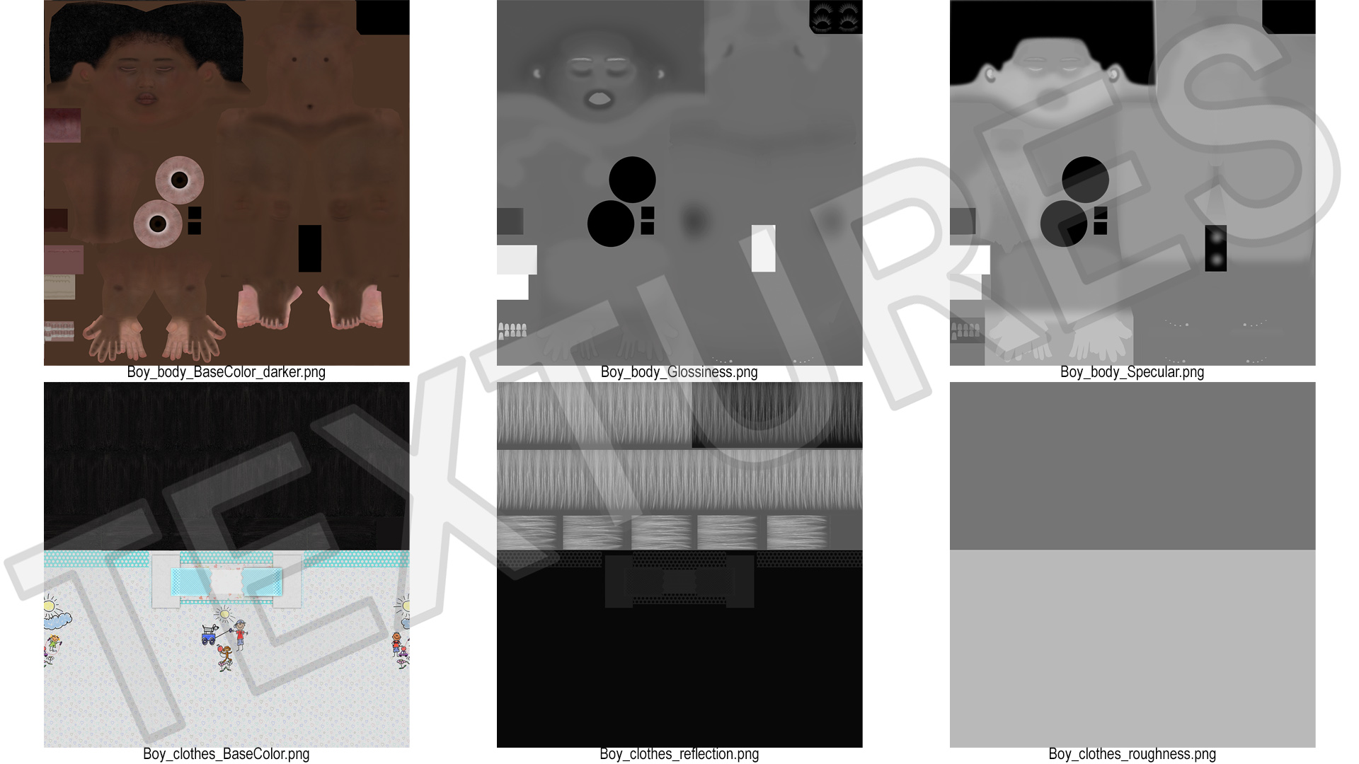 3D model Dark Skinned Toddler Head