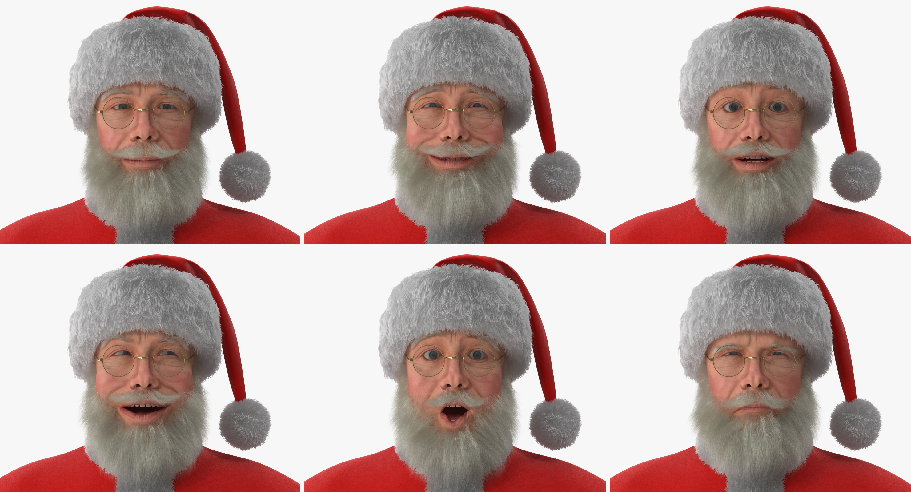 Santa Claus with Fur Rigged 3D