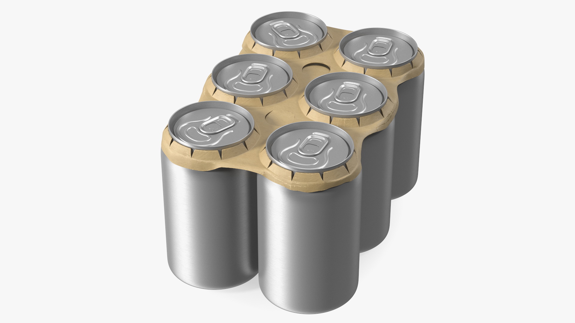Can Collar Small Can Cardboard Holder 6 Pack 3D model