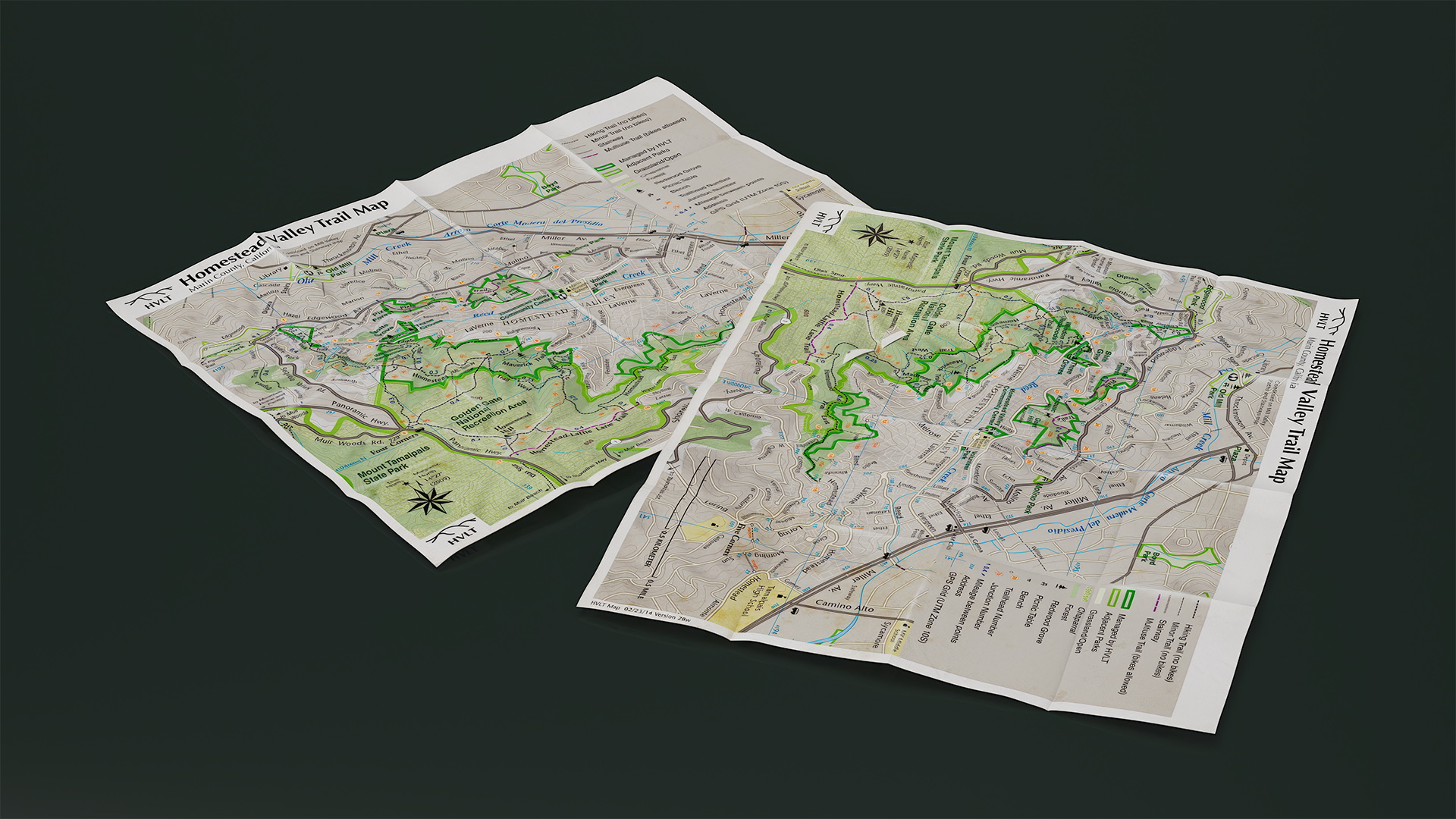 3D Topographic Trail Map