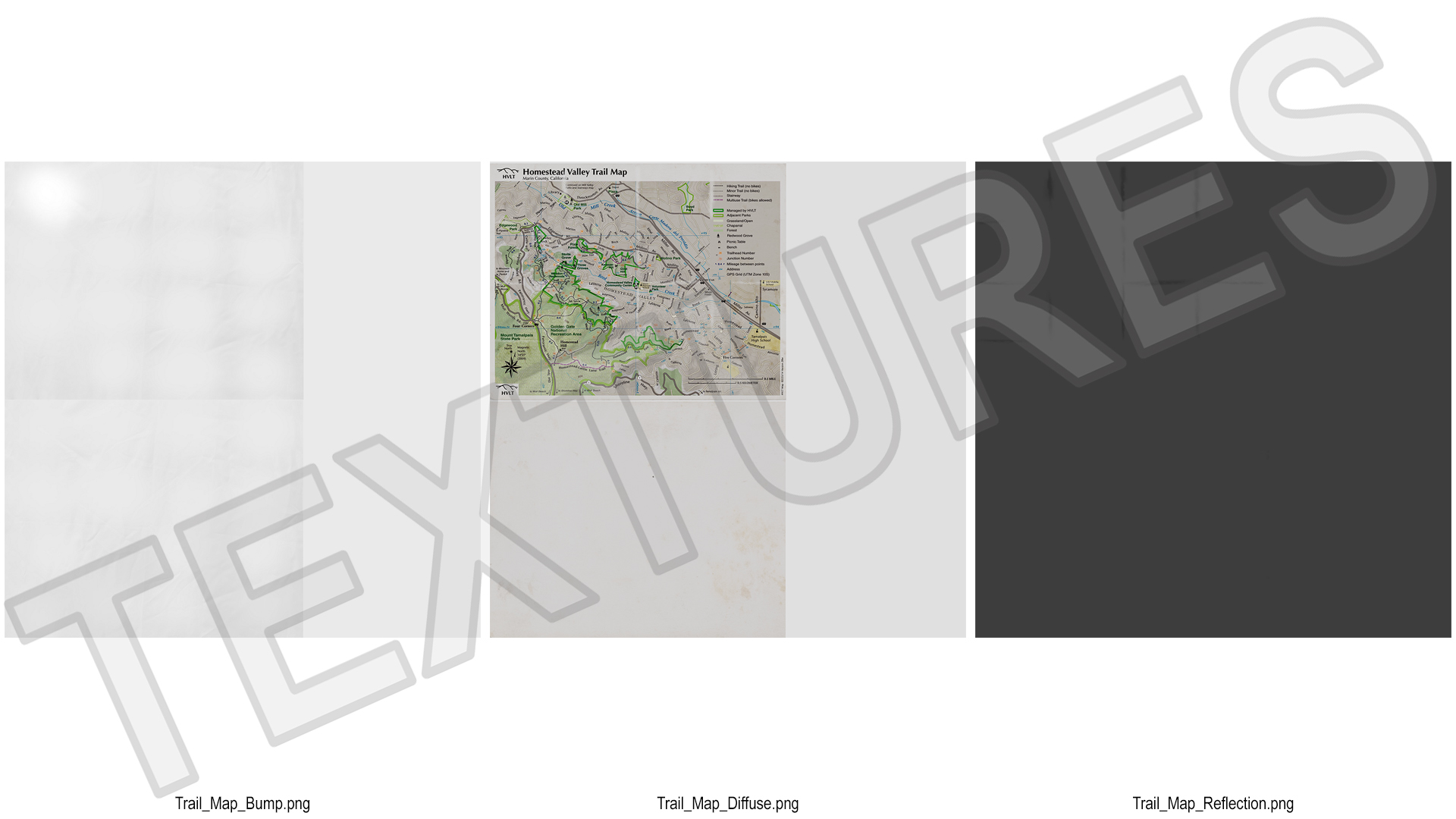 3D Topographic Trail Map