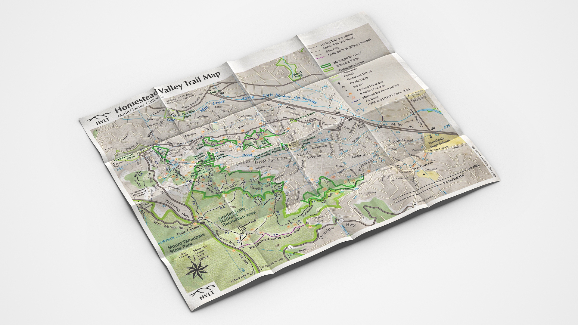 3D Topographic Trail Map
