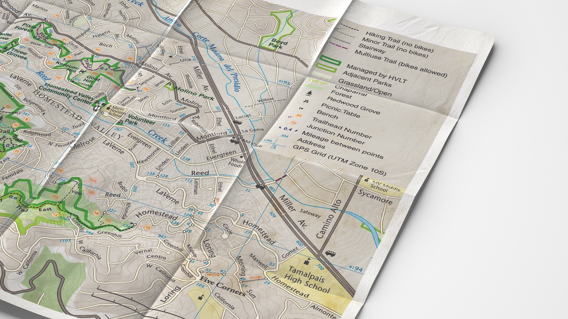 3D Topographic Trail Map