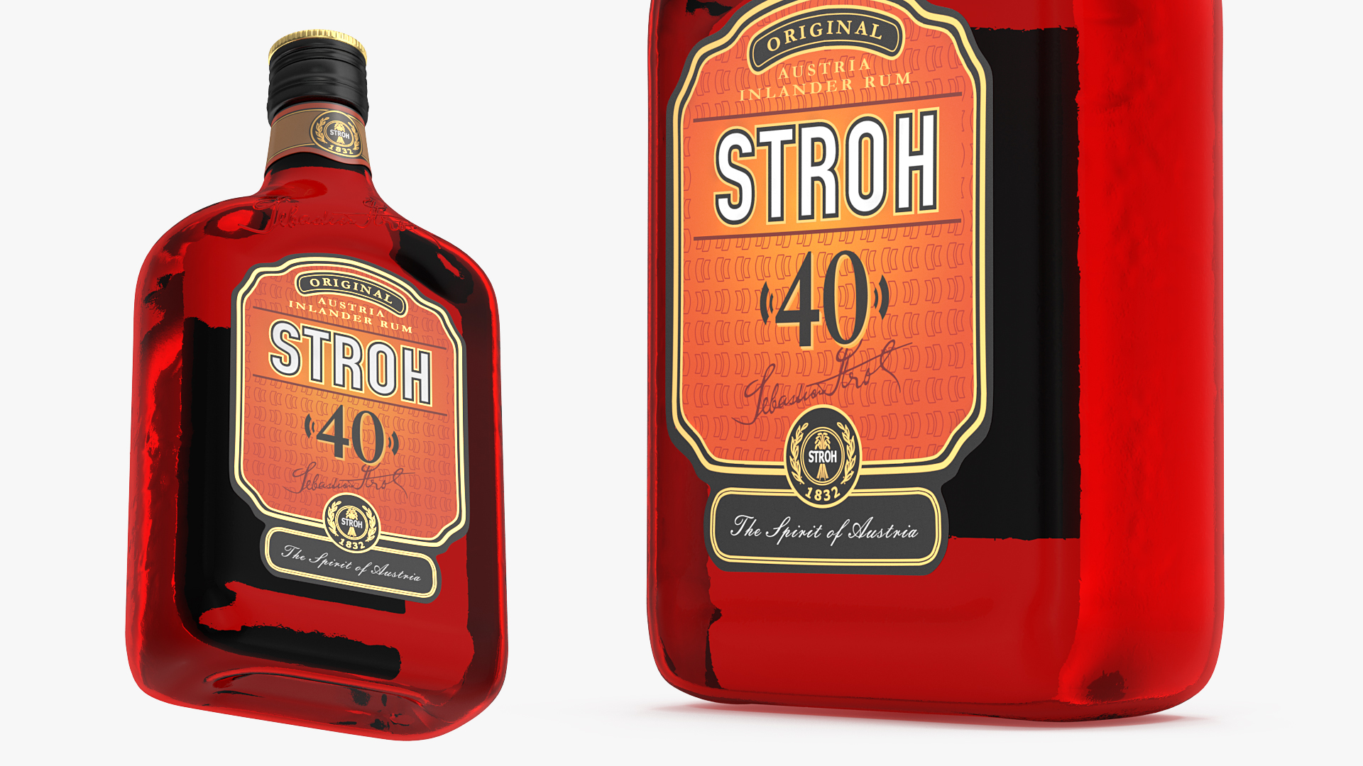 3D Stroh 40 Austrian Rum Bottle model