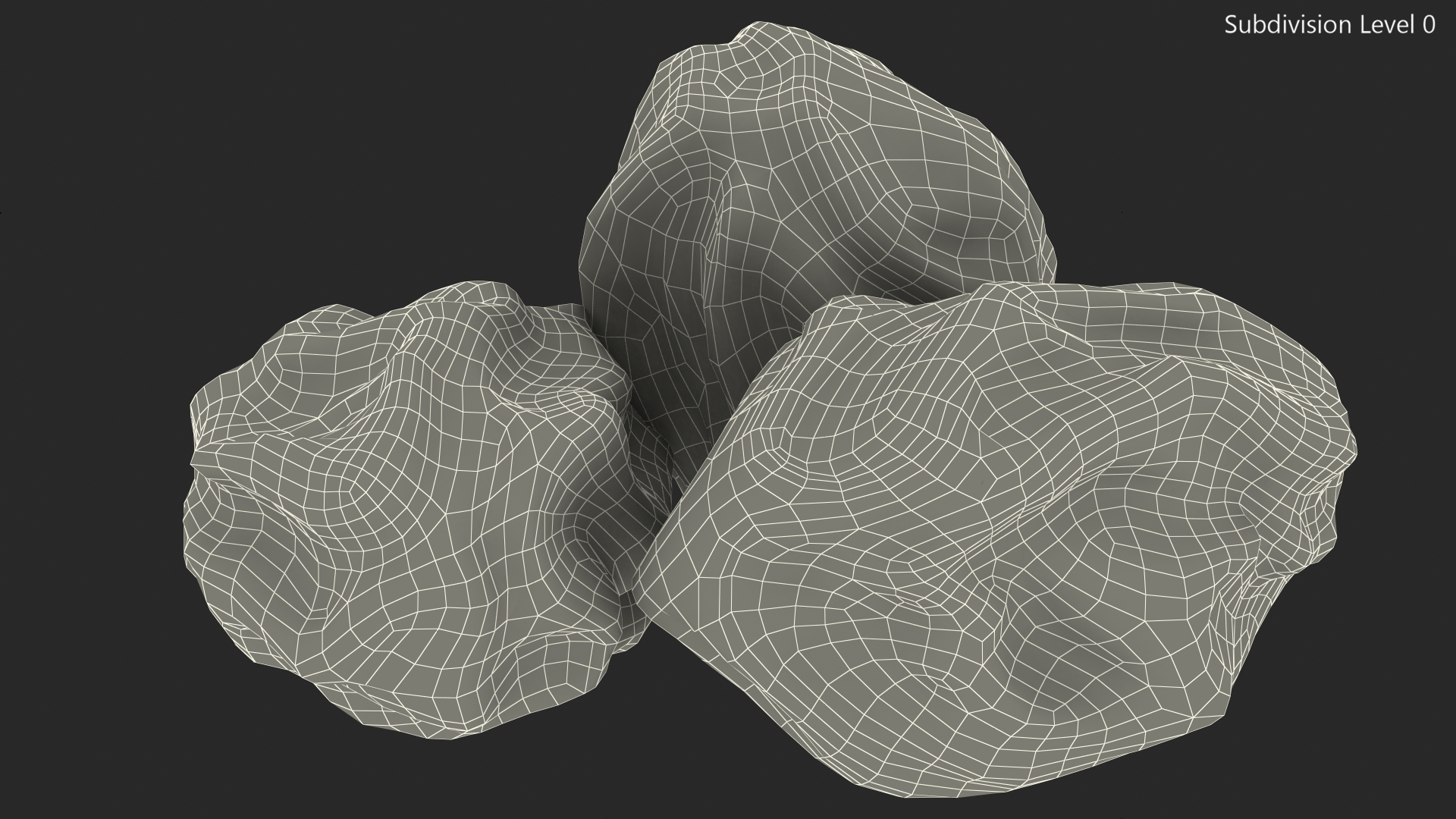 Black Dry Raisins 3D