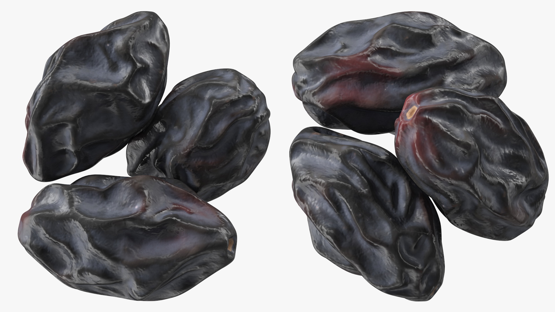 Black Dry Raisins 3D