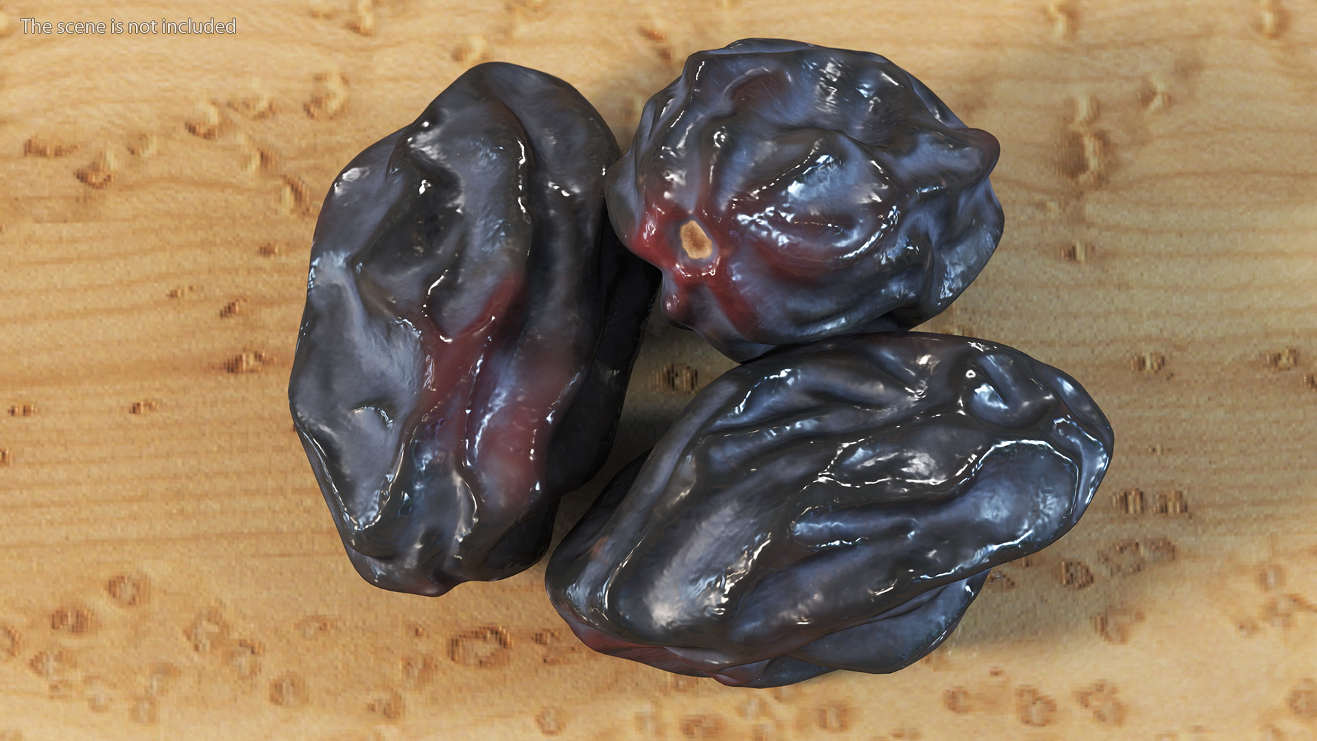 Black Dry Raisins 3D