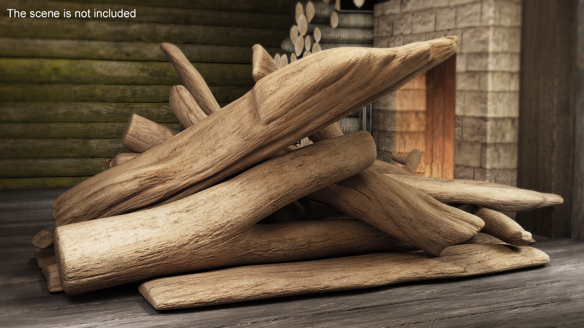 Driftwood Pile 3D model