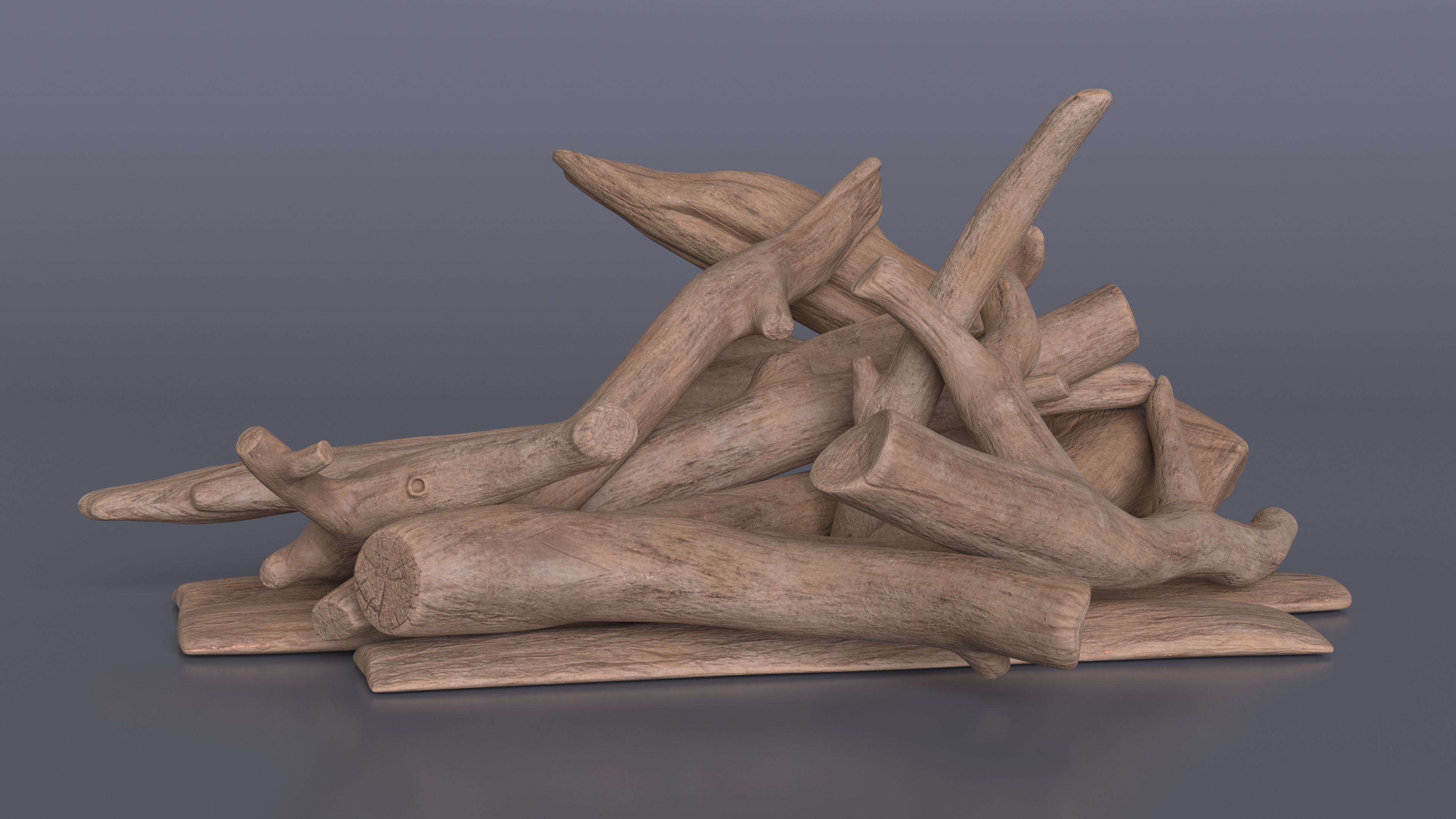 Driftwood Pile 3D model