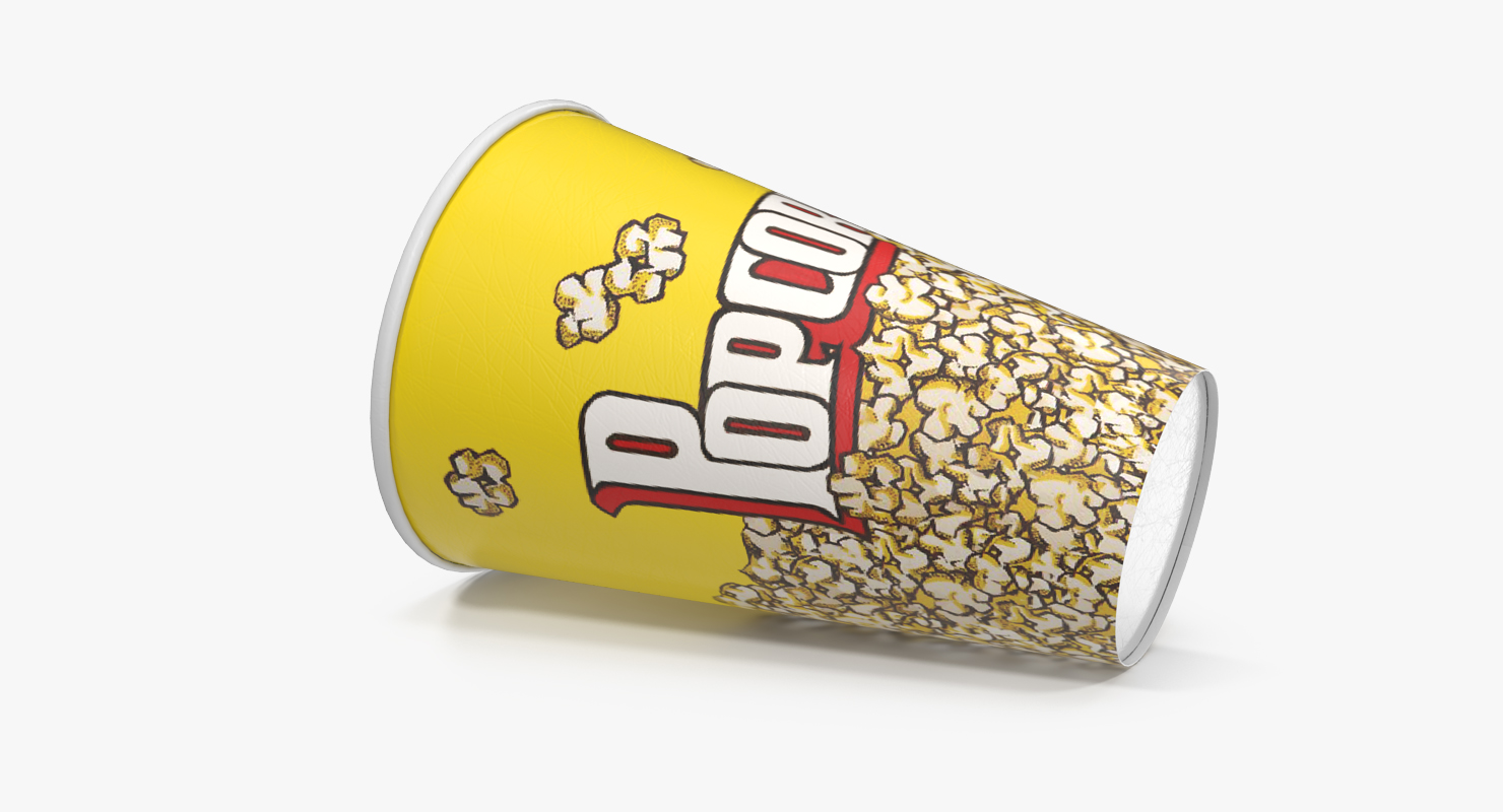 3D Round Paper Popcorn Cup model