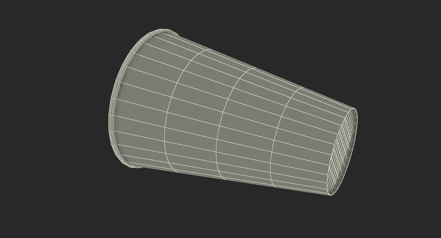 3D Round Paper Popcorn Cup model