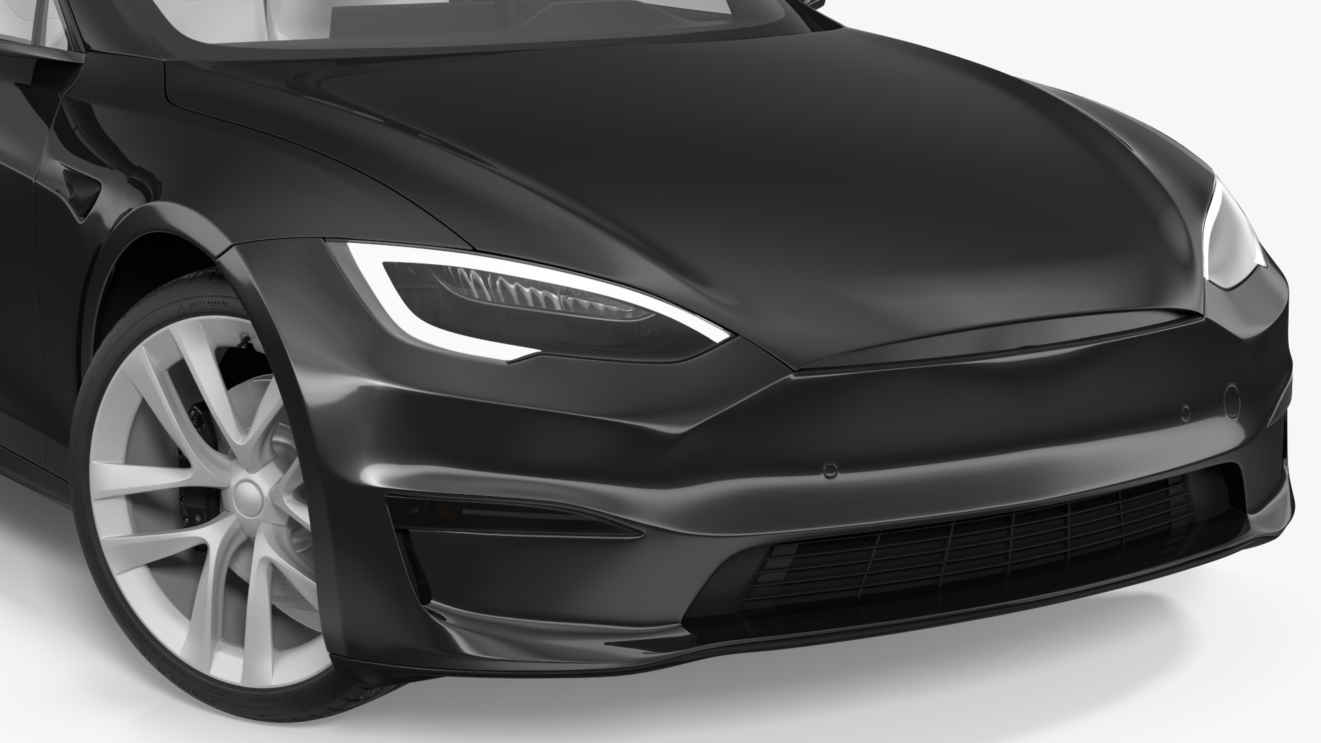 3D model Electric Liftback Sedan Rigged