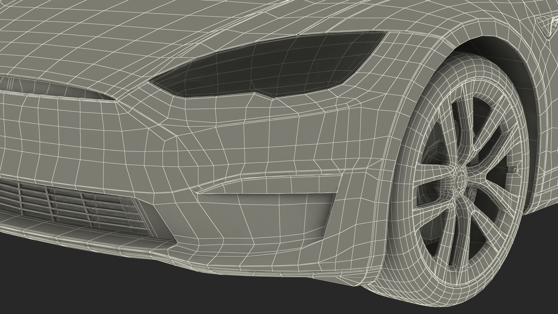 3D model Electric Liftback Sedan Rigged