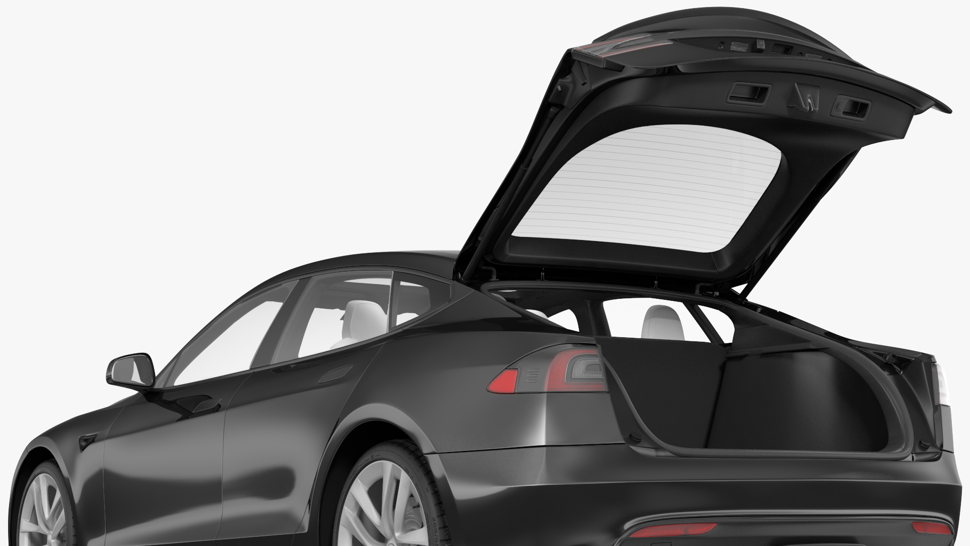 3D model Electric Liftback Sedan Rigged