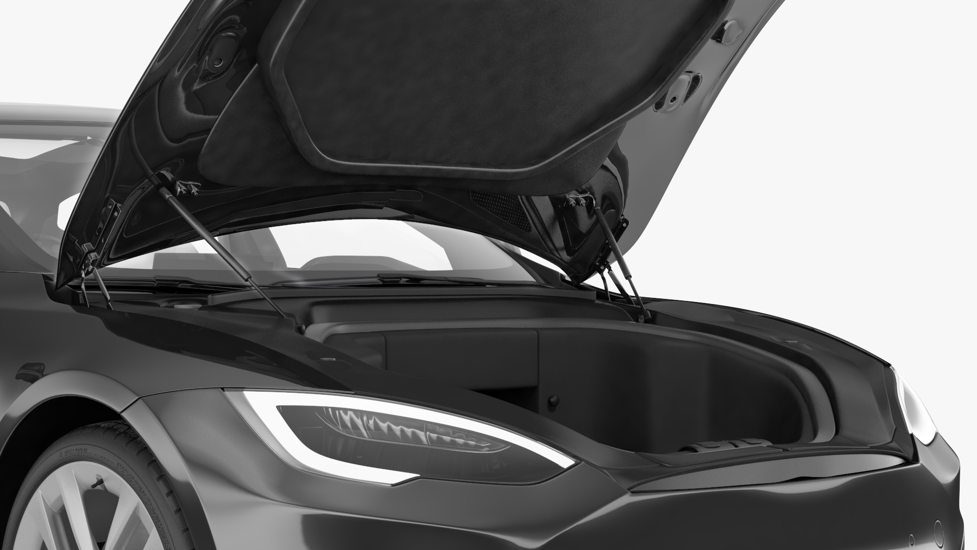 3D model Electric Liftback Sedan Rigged