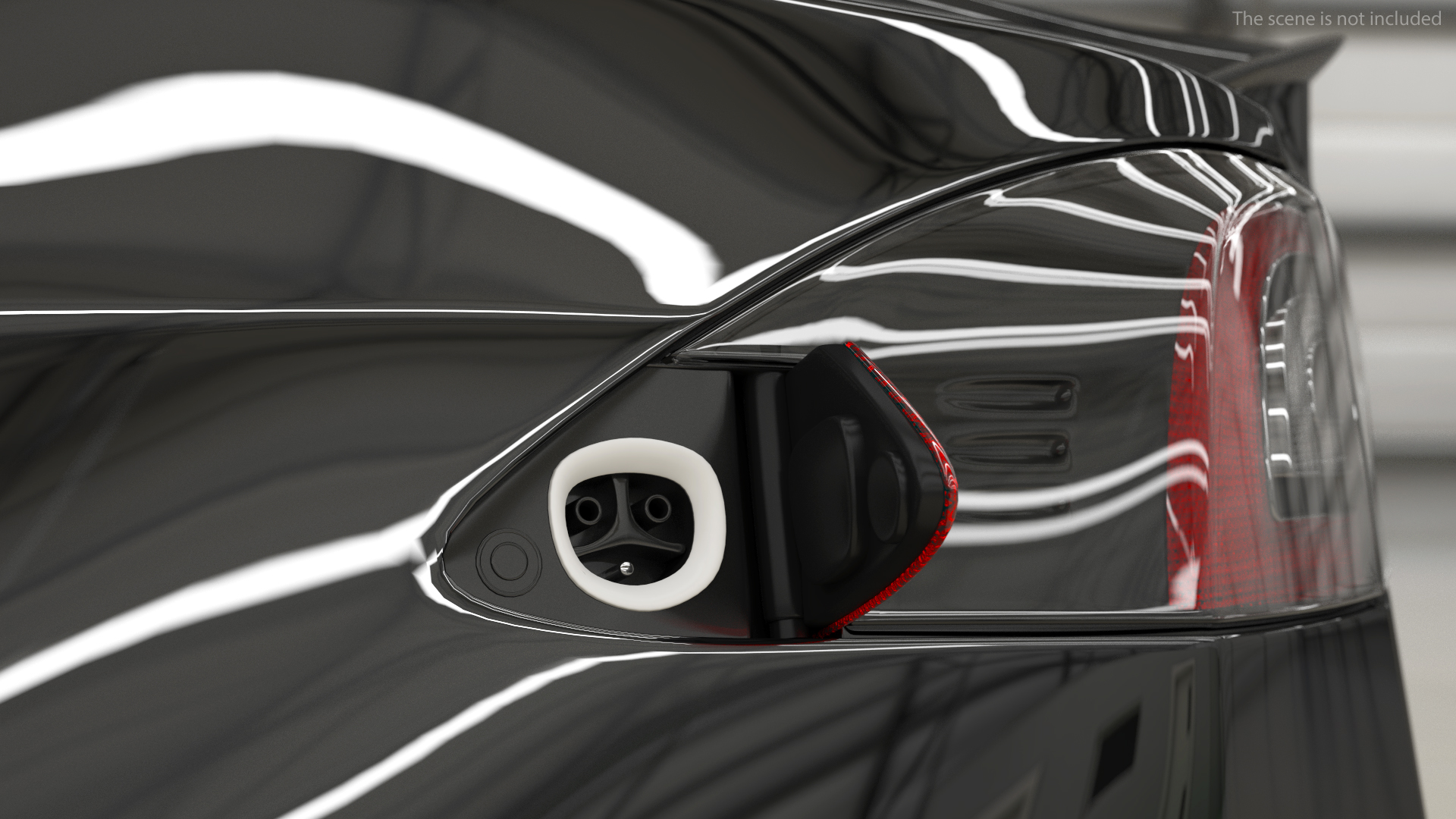 3D model Electric Liftback Sedan Rigged