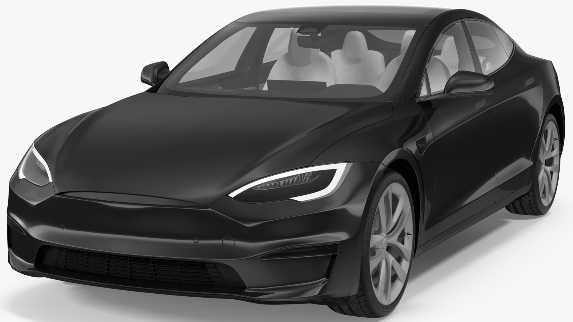 3D model Electric Liftback Sedan Rigged
