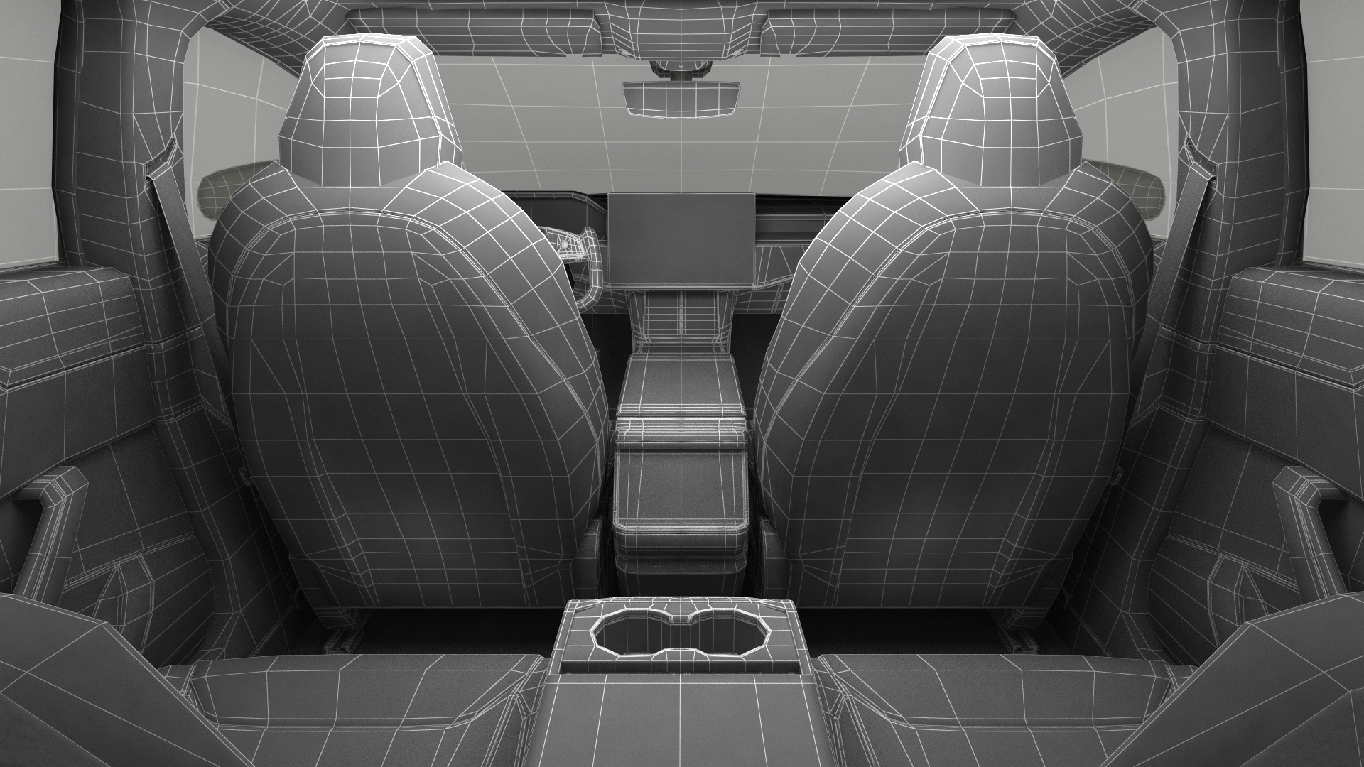 3D model Electric Liftback Sedan Rigged