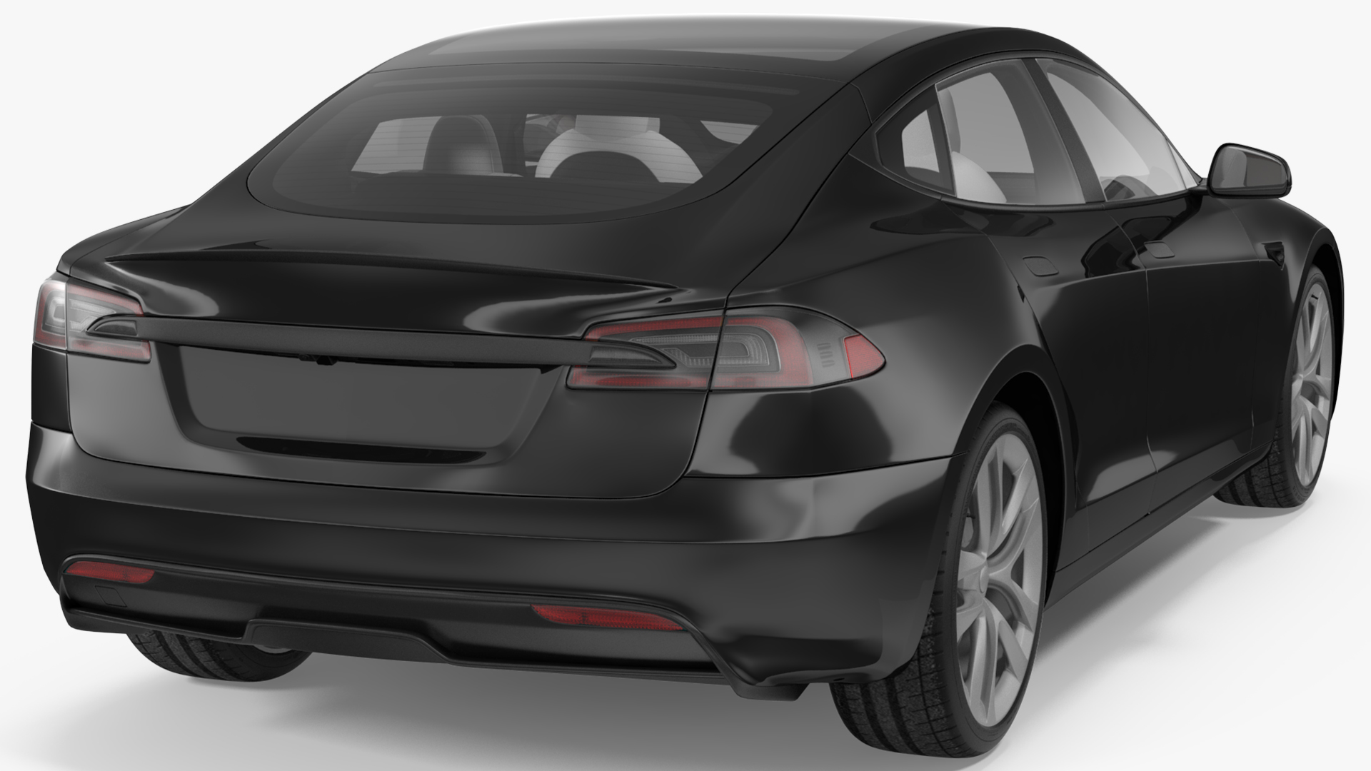 3D model Electric Liftback Sedan Rigged