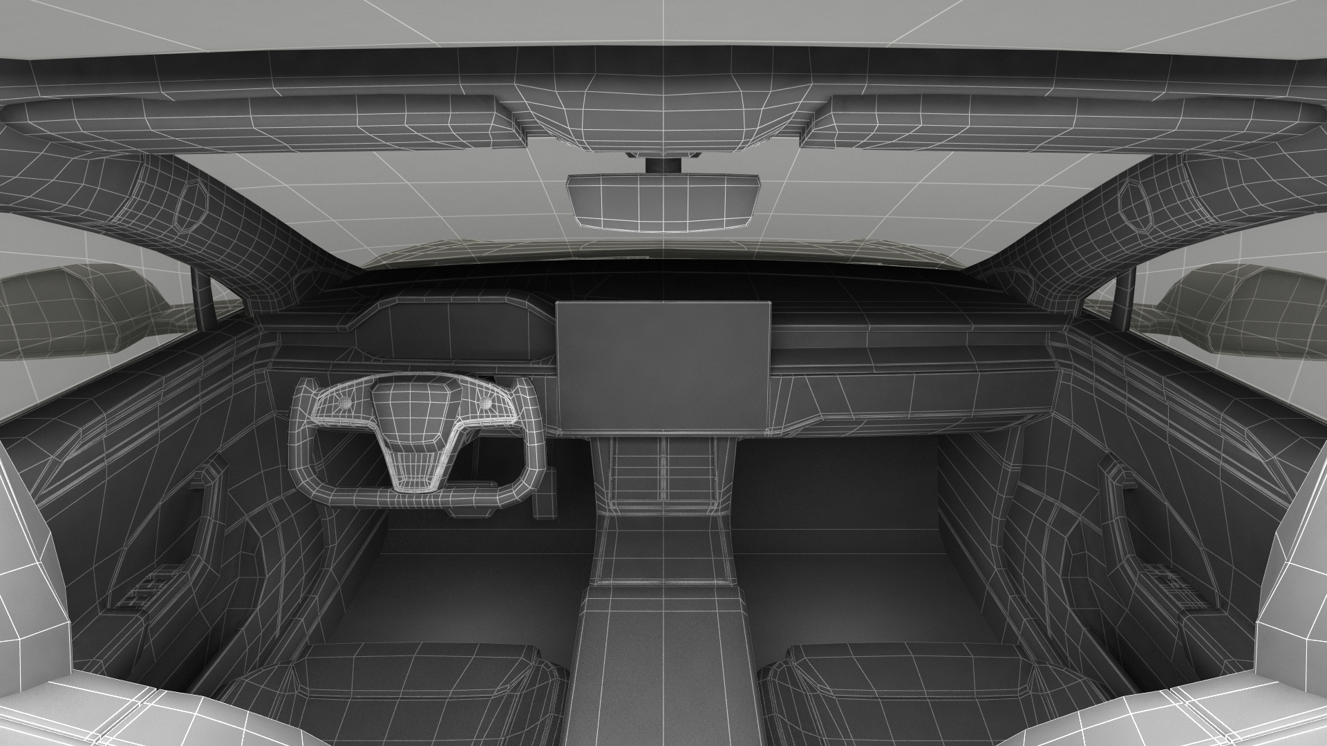 3D model Electric Liftback Sedan Rigged