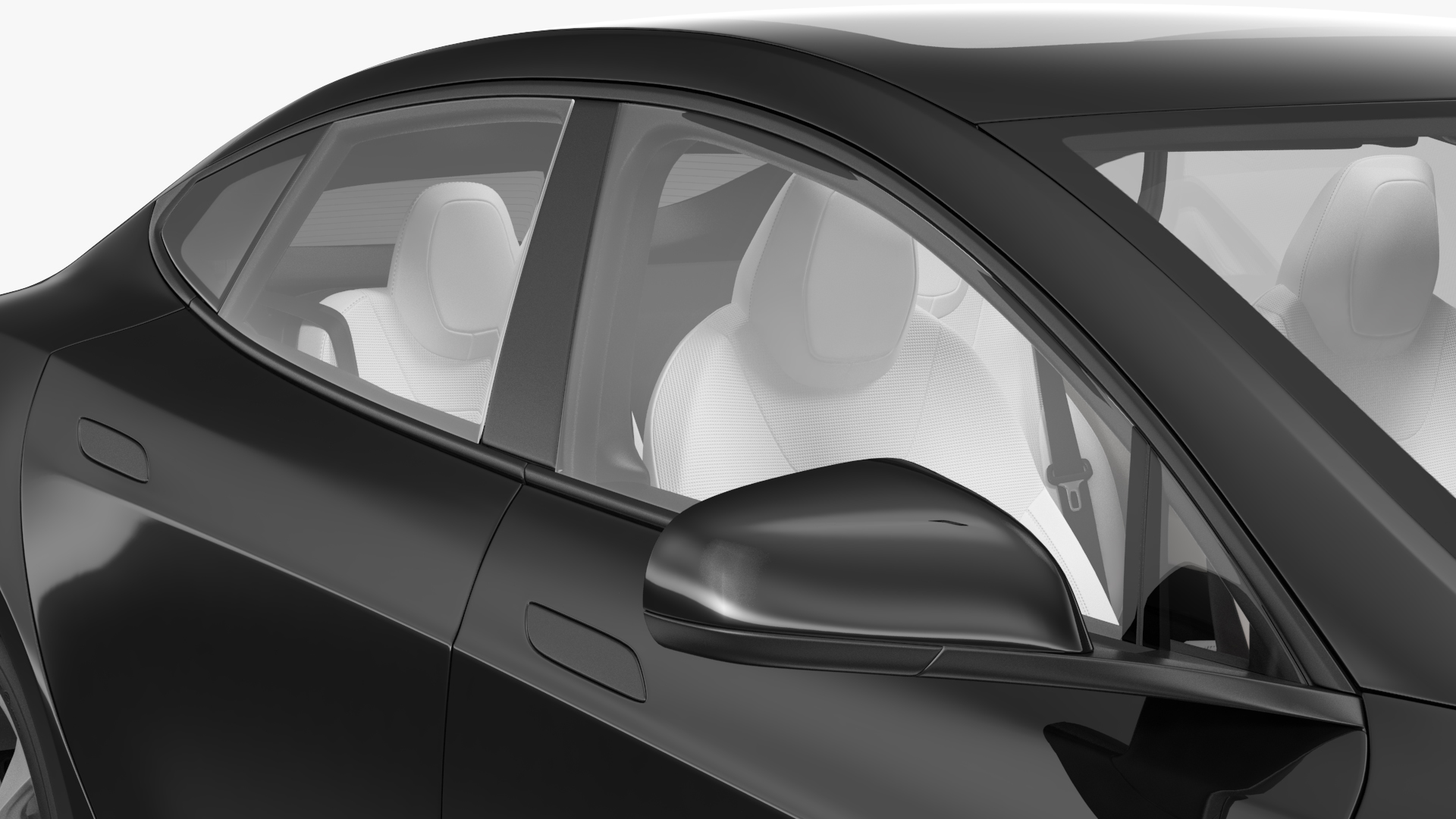 3D model Electric Liftback Sedan Rigged