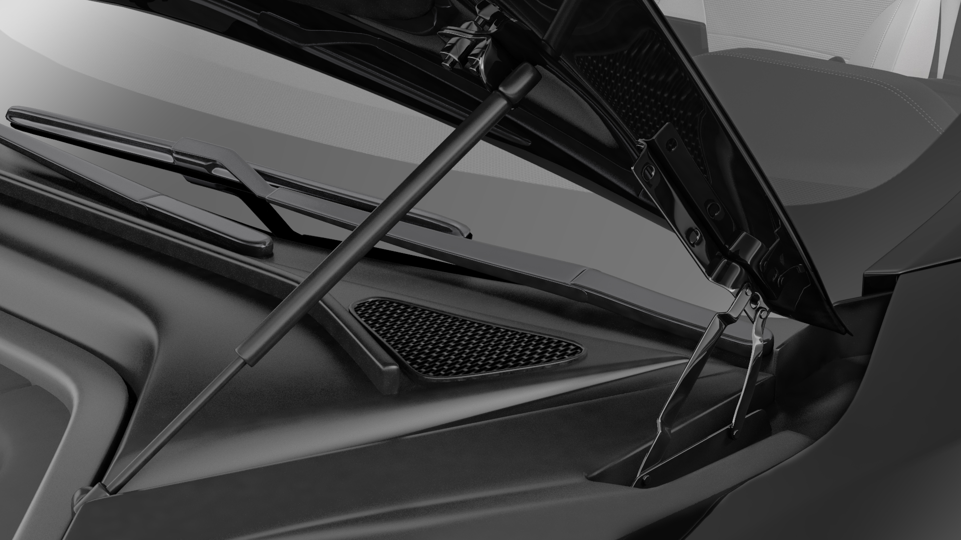 3D model Electric Liftback Sedan Rigged