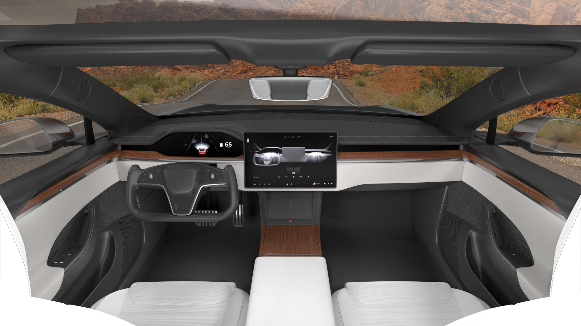 3D model Electric Liftback Sedan Rigged