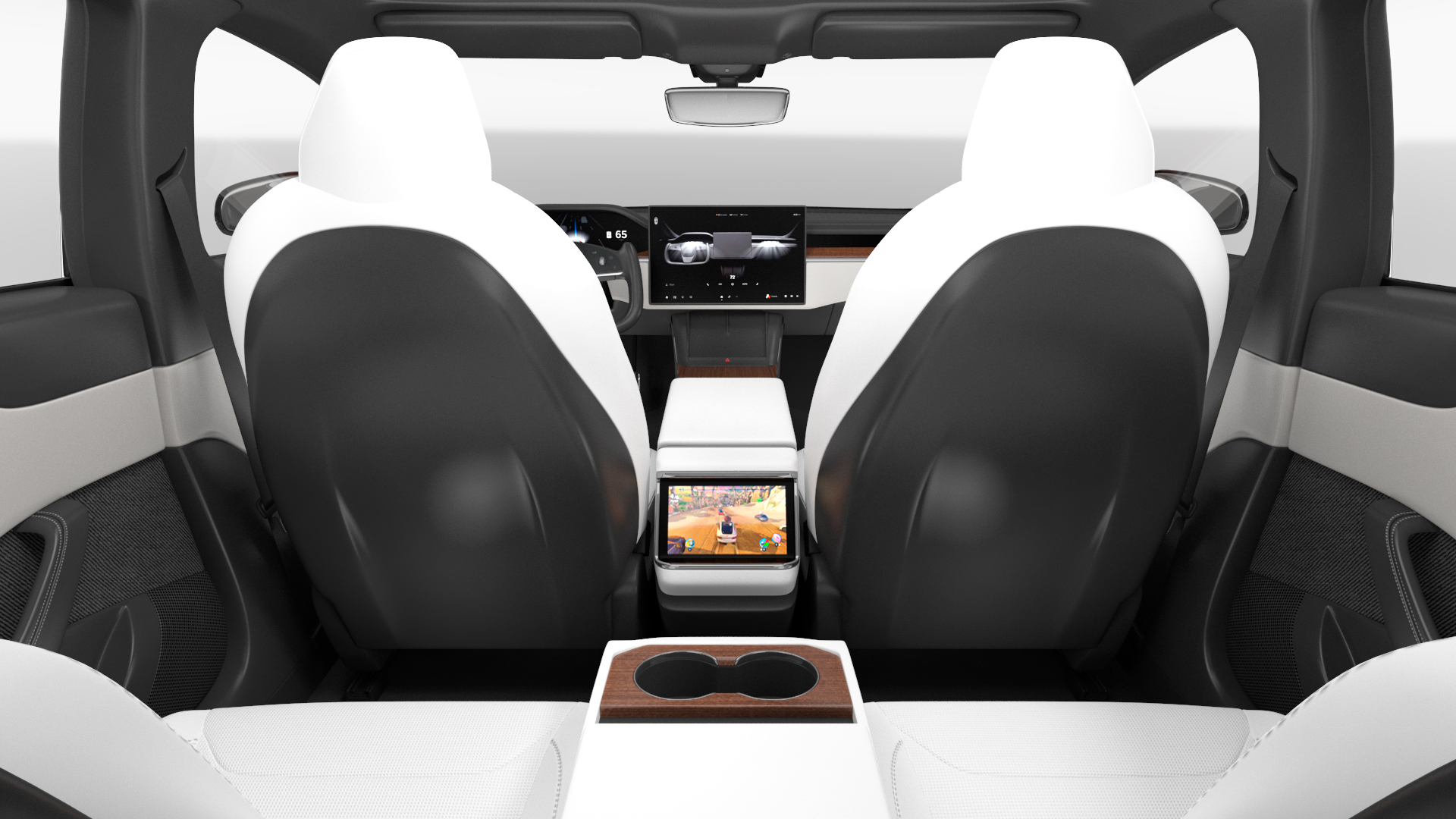3D model Electric Liftback Sedan Rigged