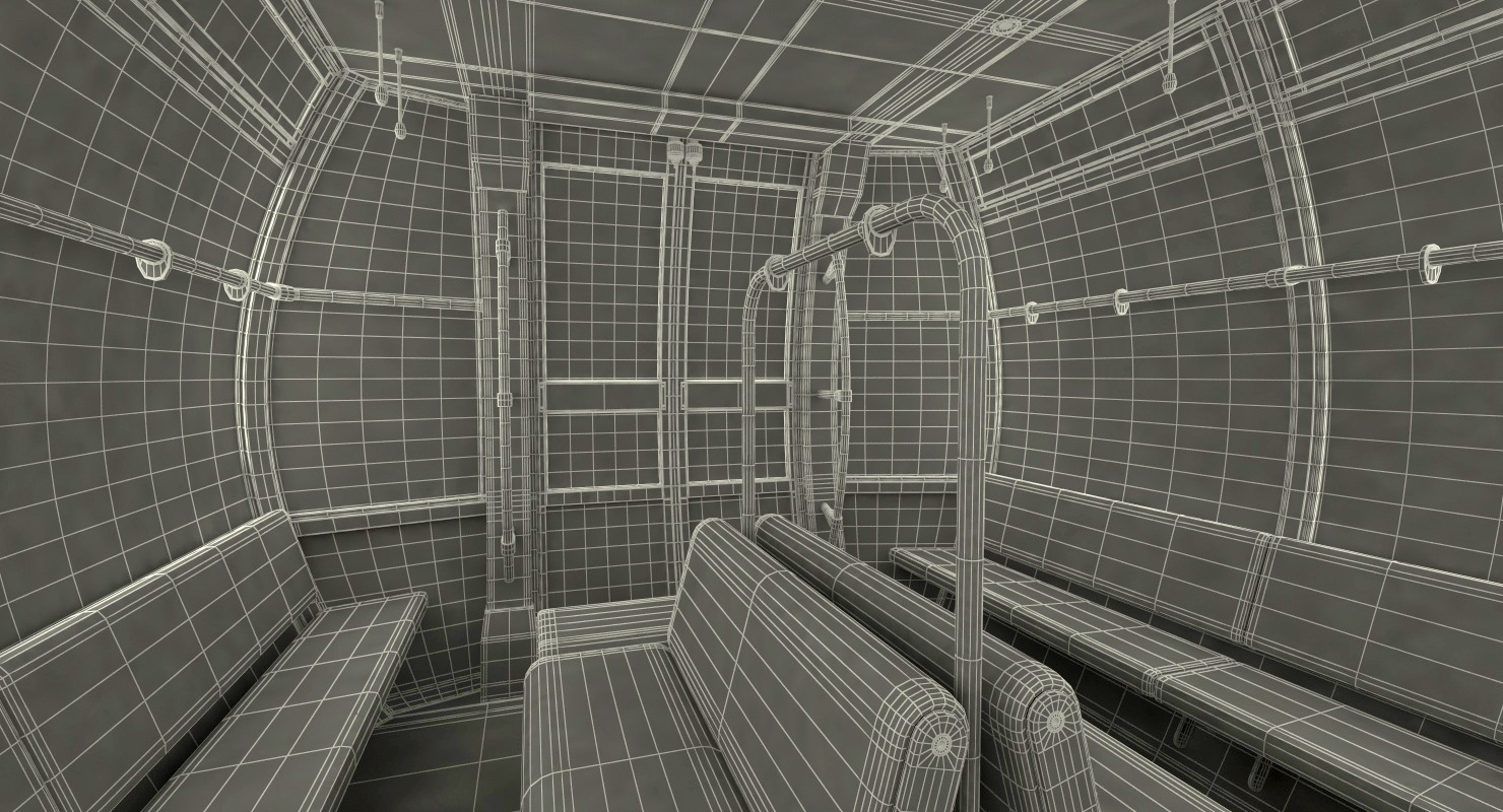 Peak 2 Peak Gondola Lift Cabin Towers 3D
