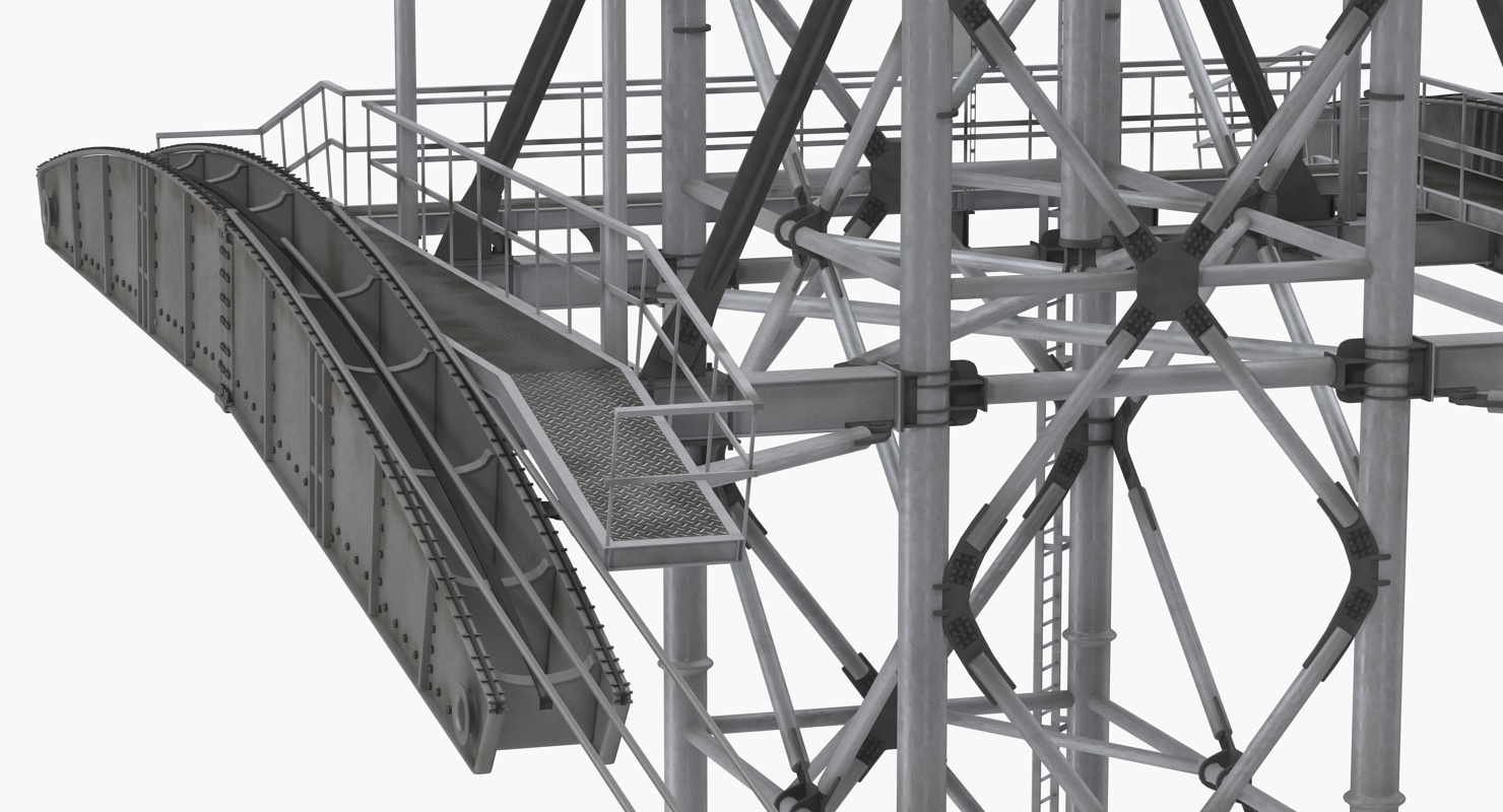 Peak 2 Peak Gondola Lift Cabin Towers 3D