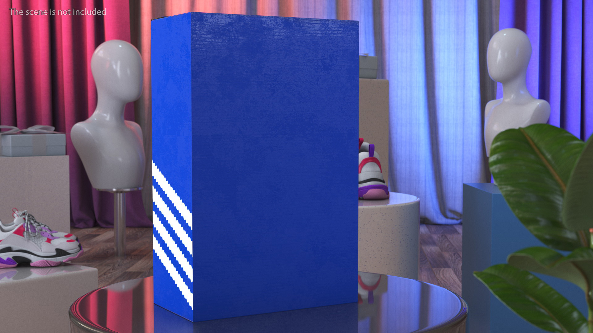 Carton Box for Shoes Closed 3D