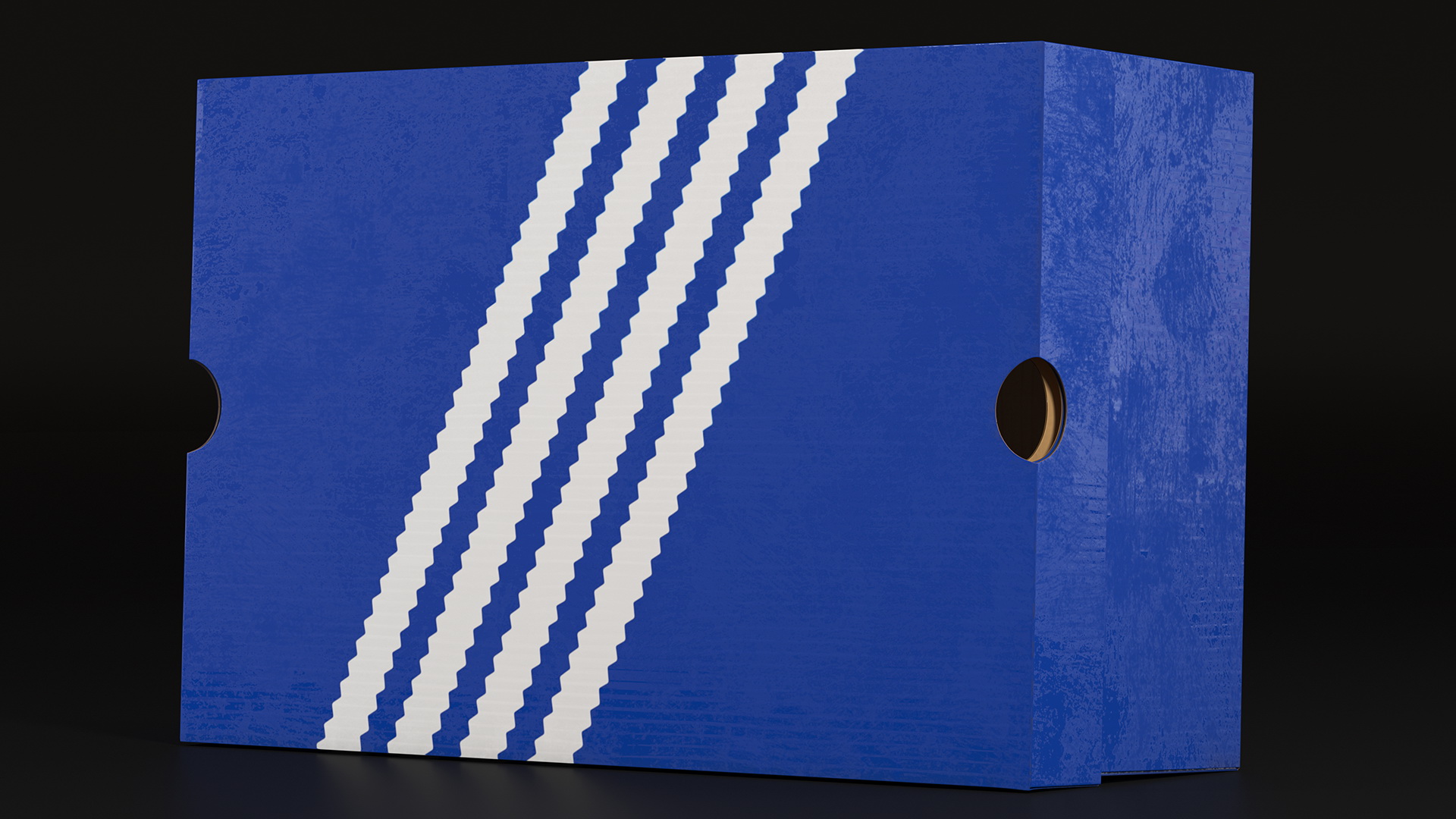 Carton Box for Shoes Closed 3D