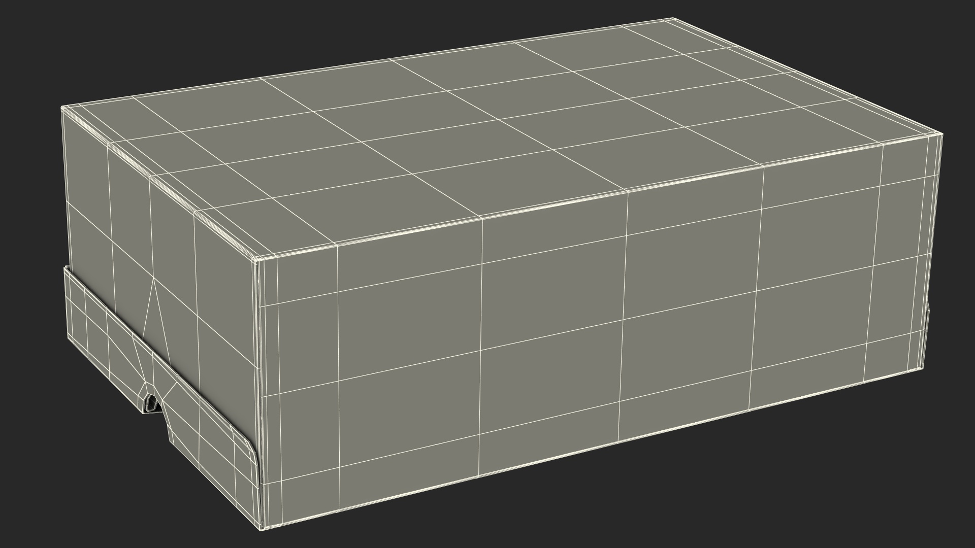 Carton Box for Shoes Closed 3D