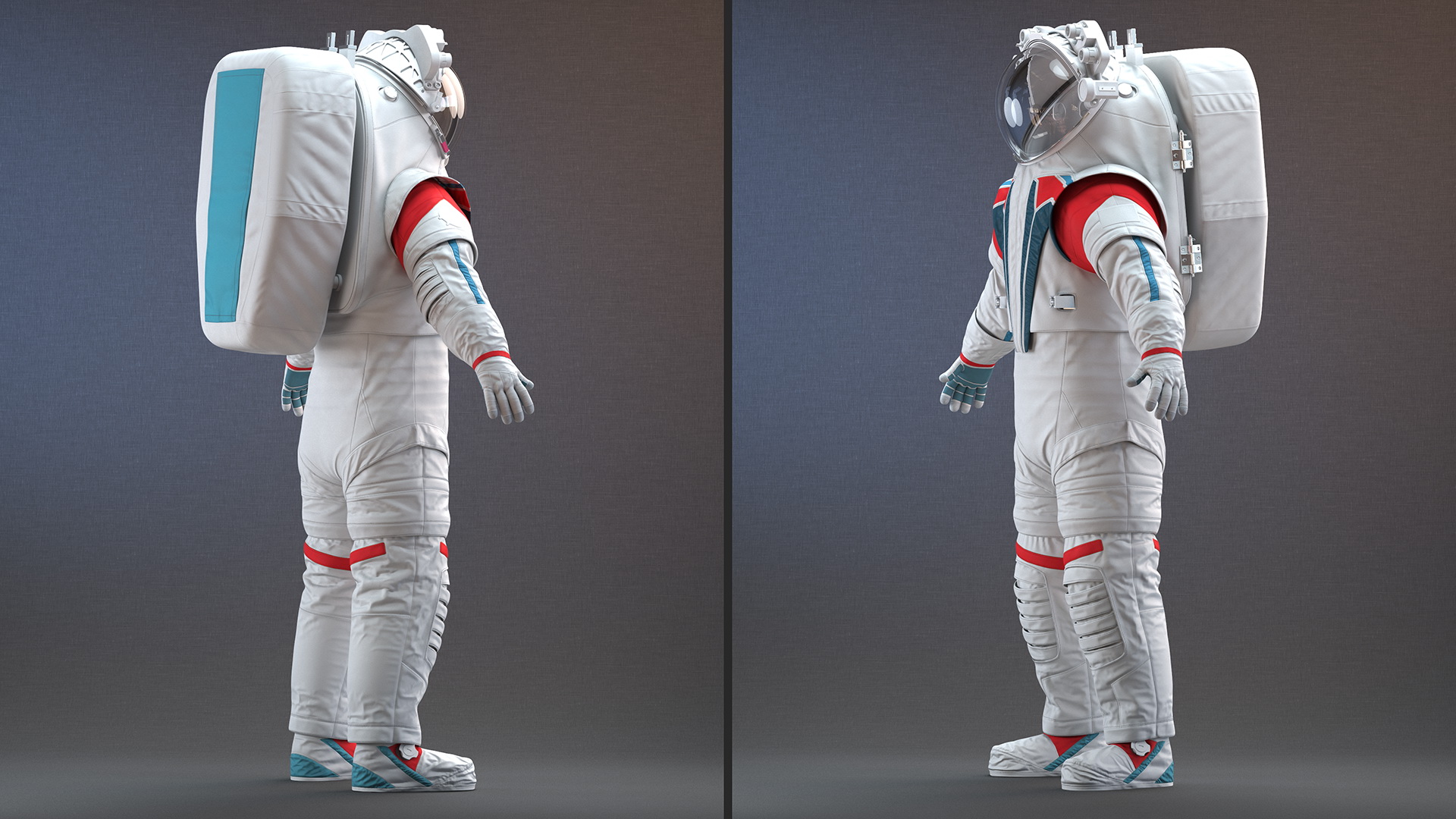 3D Modern Next Gen Spacesuit Empty
