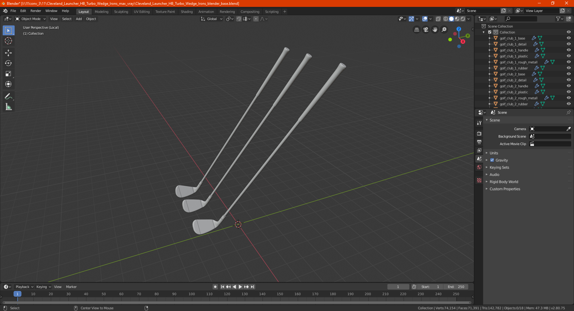 Cleveland Launcher HB Turbo Wedge Irons 3D model