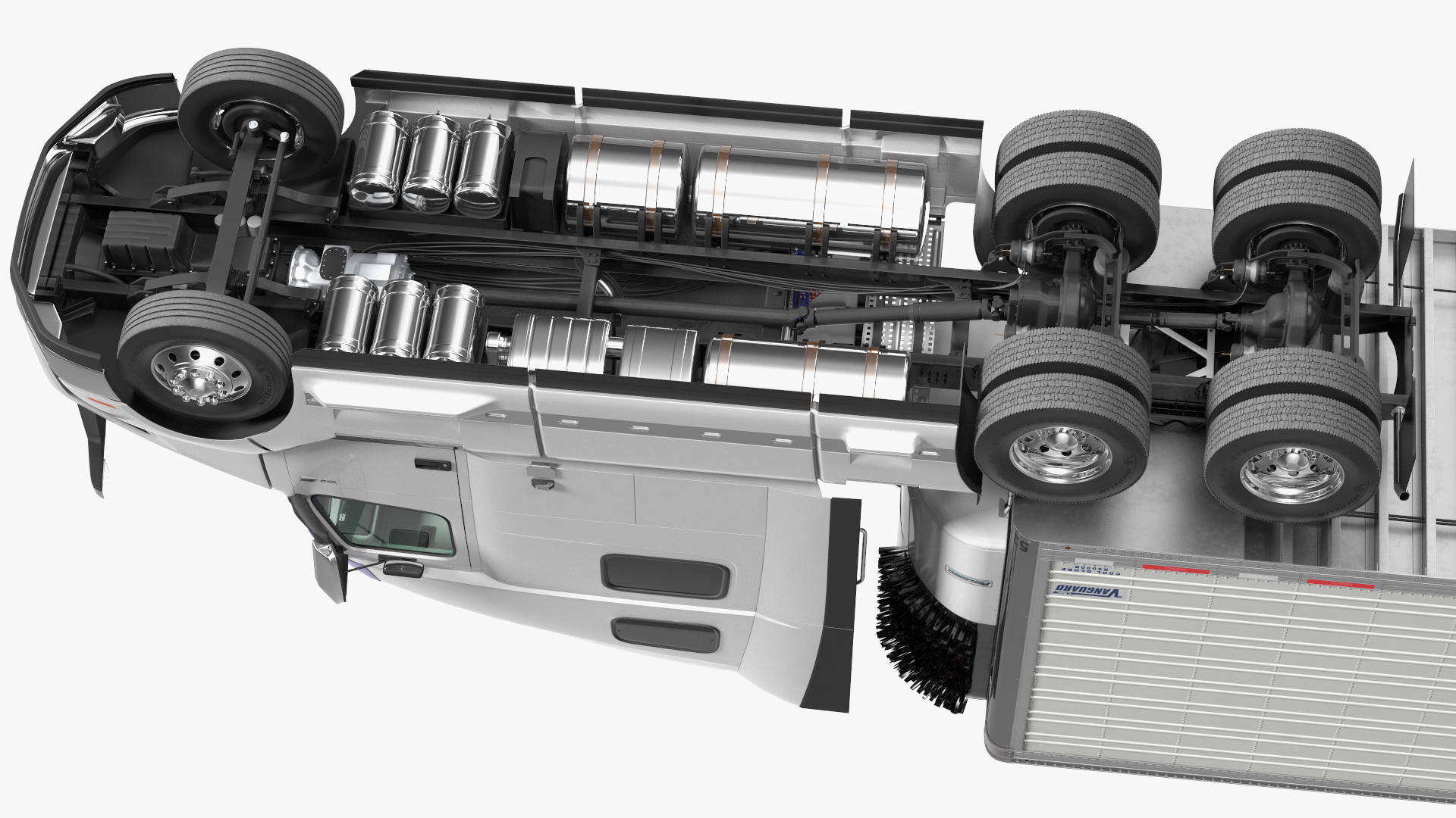 3D Volvo VNL 860 Truck with Vanguard Reefer Trailer model