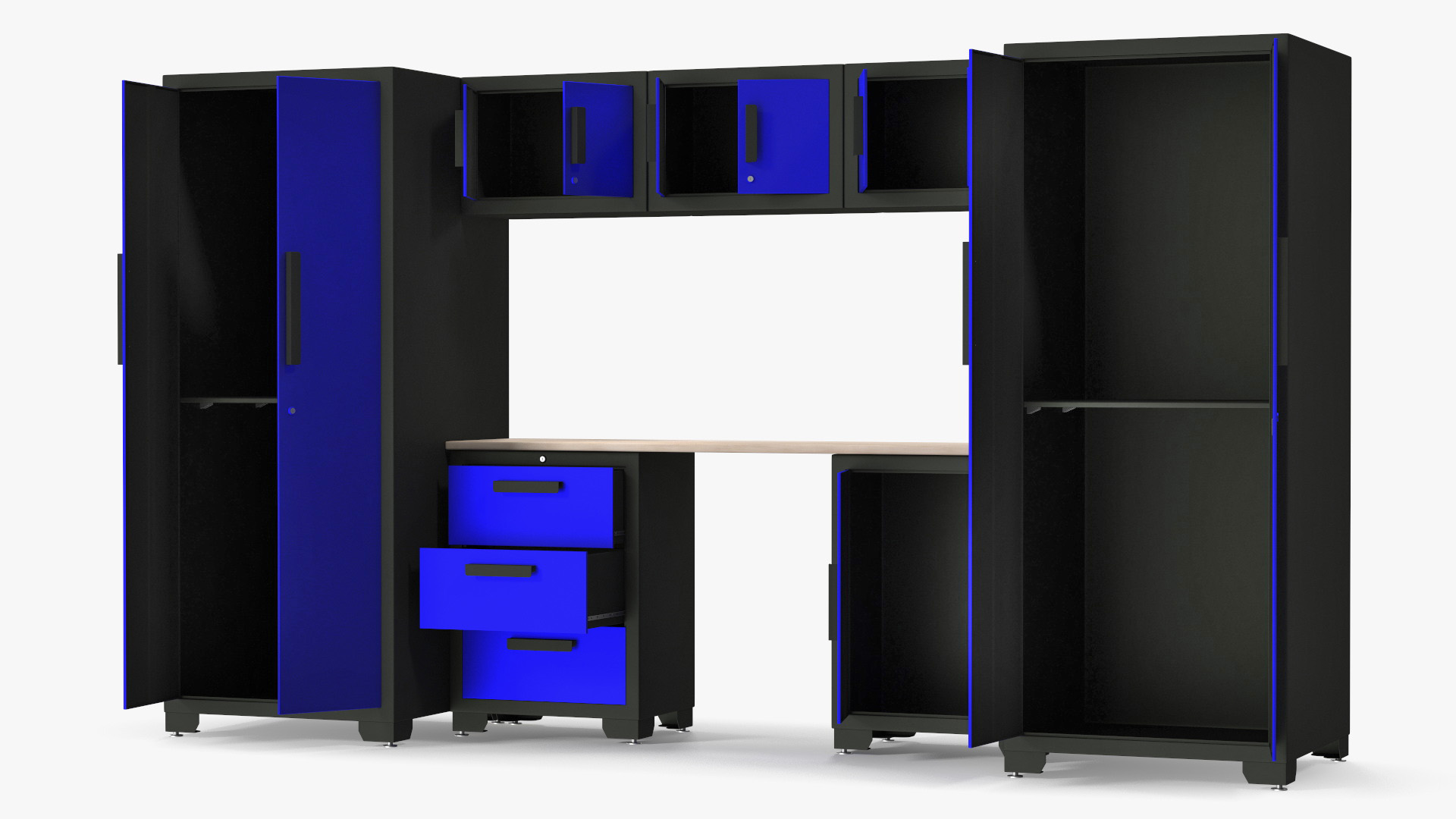 Garage Cabinet Blue 3D model